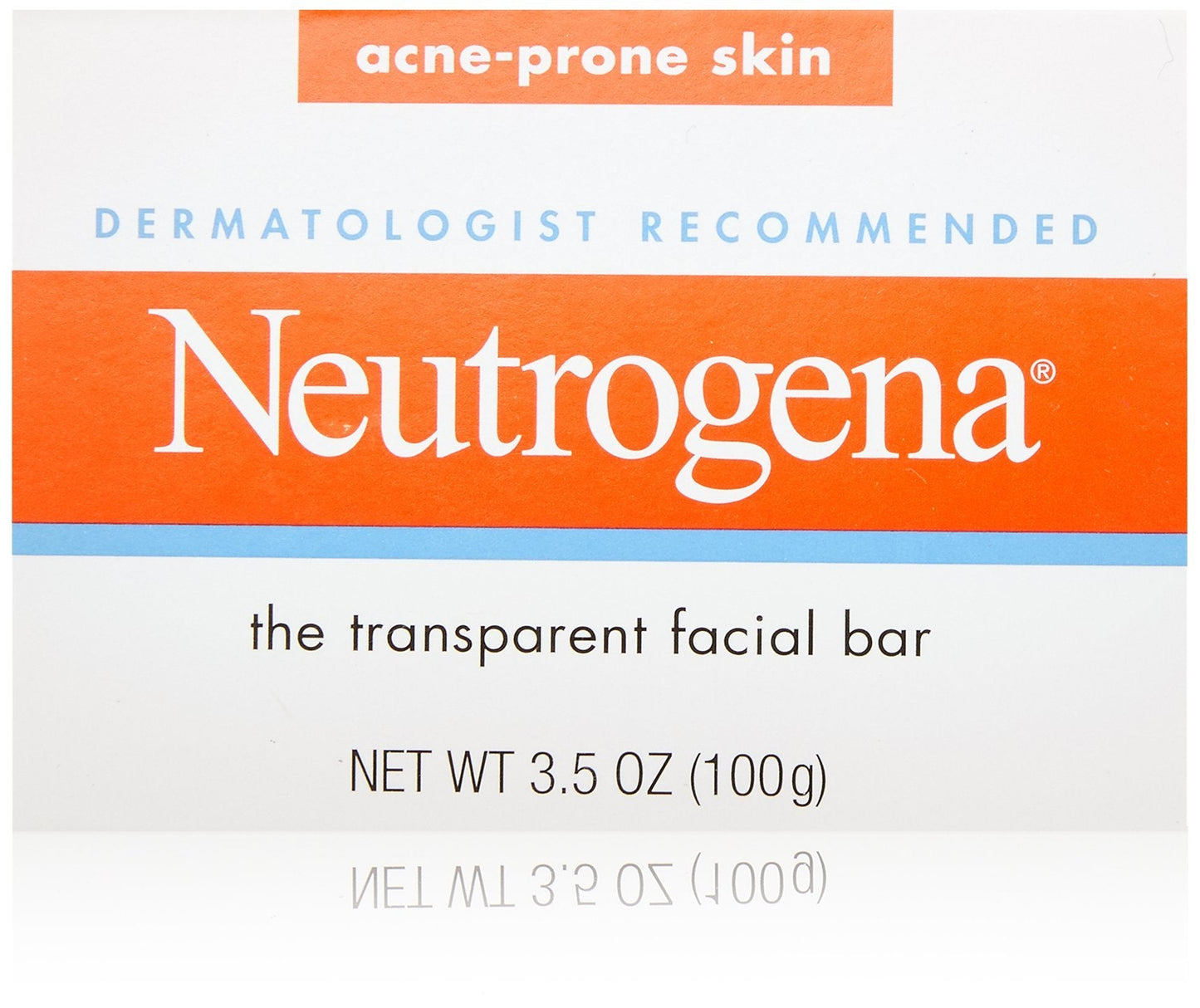 Neutrogena Transparent Facial Bars, Acne-Prone Skin Formula, 3.5 Ounce (Pack of 8)