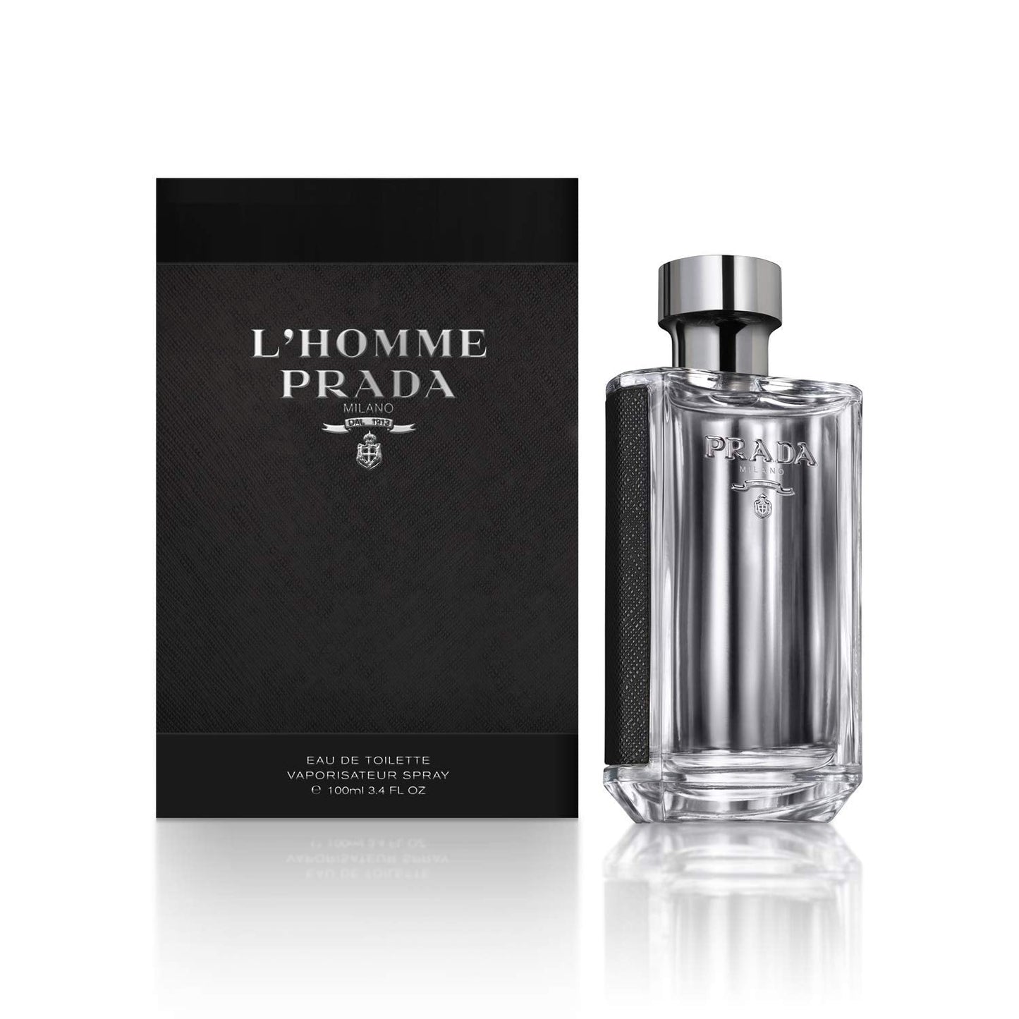 Prada L'Homme For Men Eau De Toilette Spray, 3.4 Fluid Ounce,(Packaging May Vary)