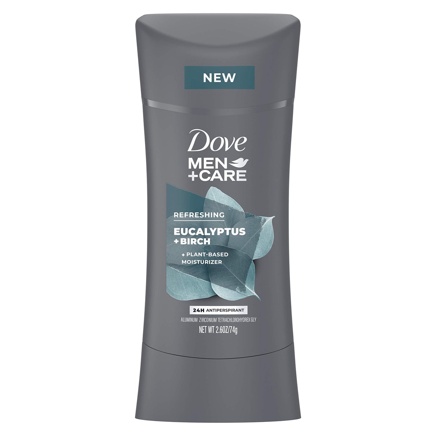 Dove Men+Care Antiperspirant Deodorant Antiperspirant Eucalyptus + Birch Natural Inspired Deodorant For Men 2.6 Oz