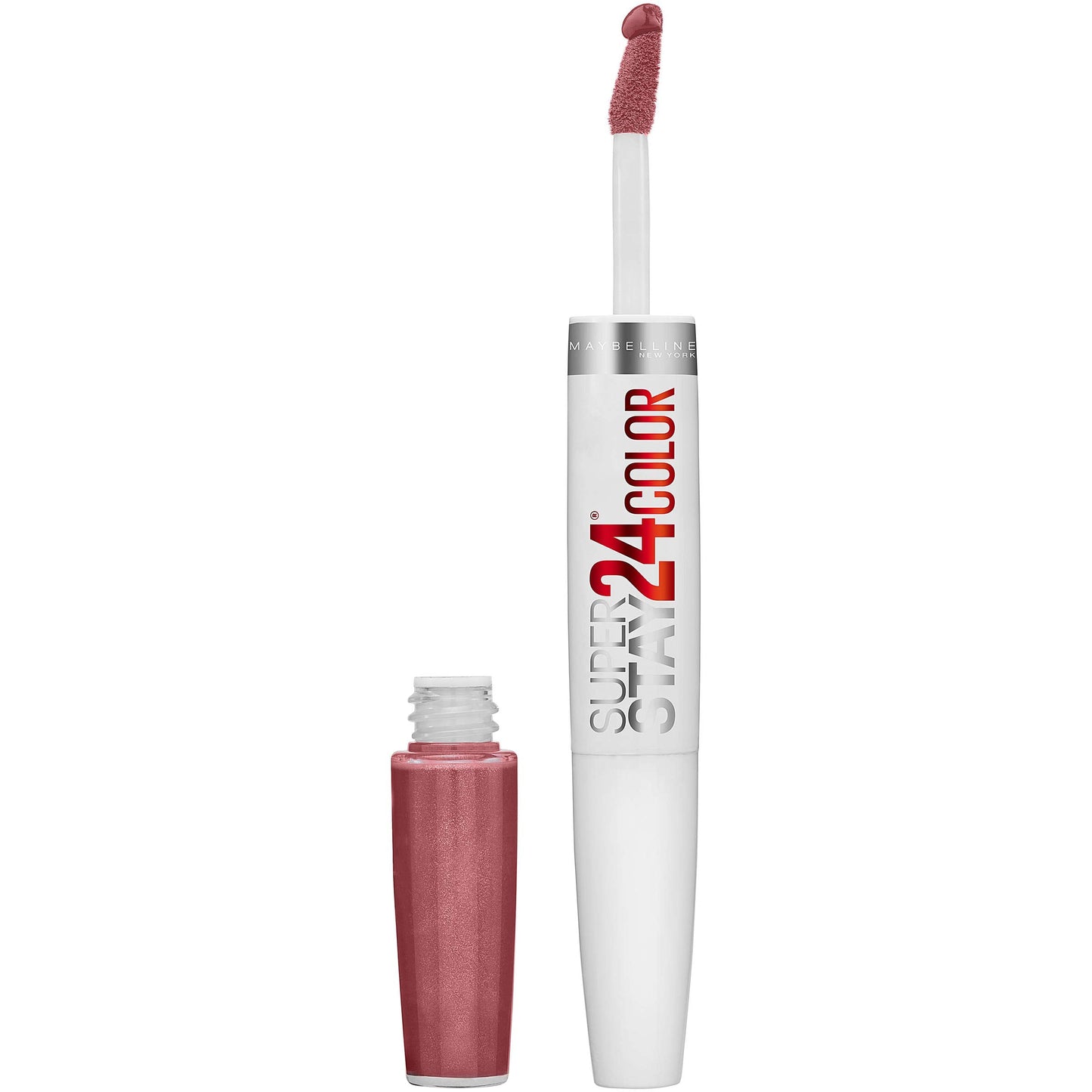 Maybelline Super Stay 24, 2-Step Liquid Lipstick Makeup, Long Lasting Highly Pigmented Color With Moisturizing Balm, Forever Che