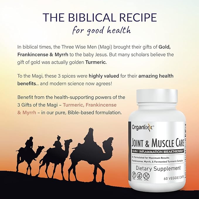 Organixx Multi-Vita-Maxx Whole Food Multivitamin (90 Gel Capsules) & Joint & Muscle Care (60 Capsules)