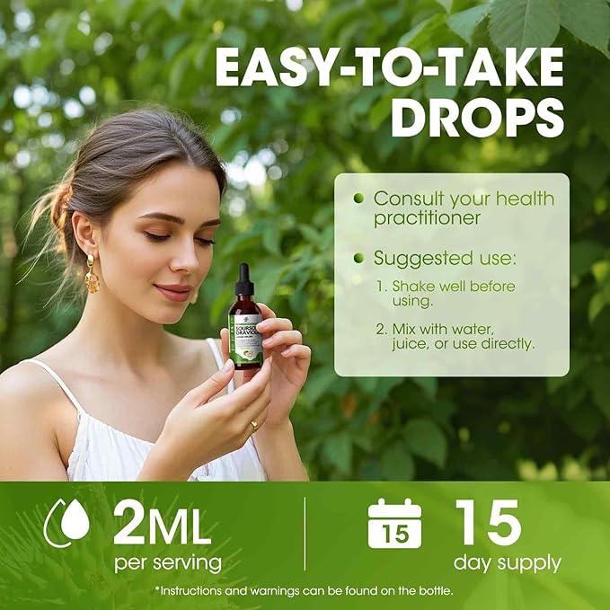 Soursop Graviola Liquid Drop for Cell Support & Regeneration, Immune System and Gut Health Support, Soursop Bitters Liquid, Herbal Goodness, Sugar/Gluten Free, Natural Flavor, 1 Fl Oz