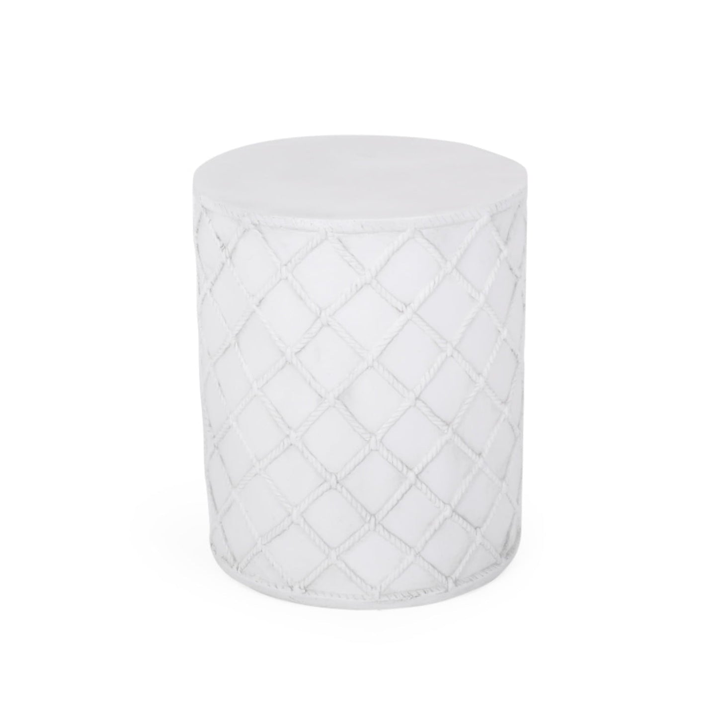 DIANJIE Outdoor White Cylindrical Casual Chic Coffee Table