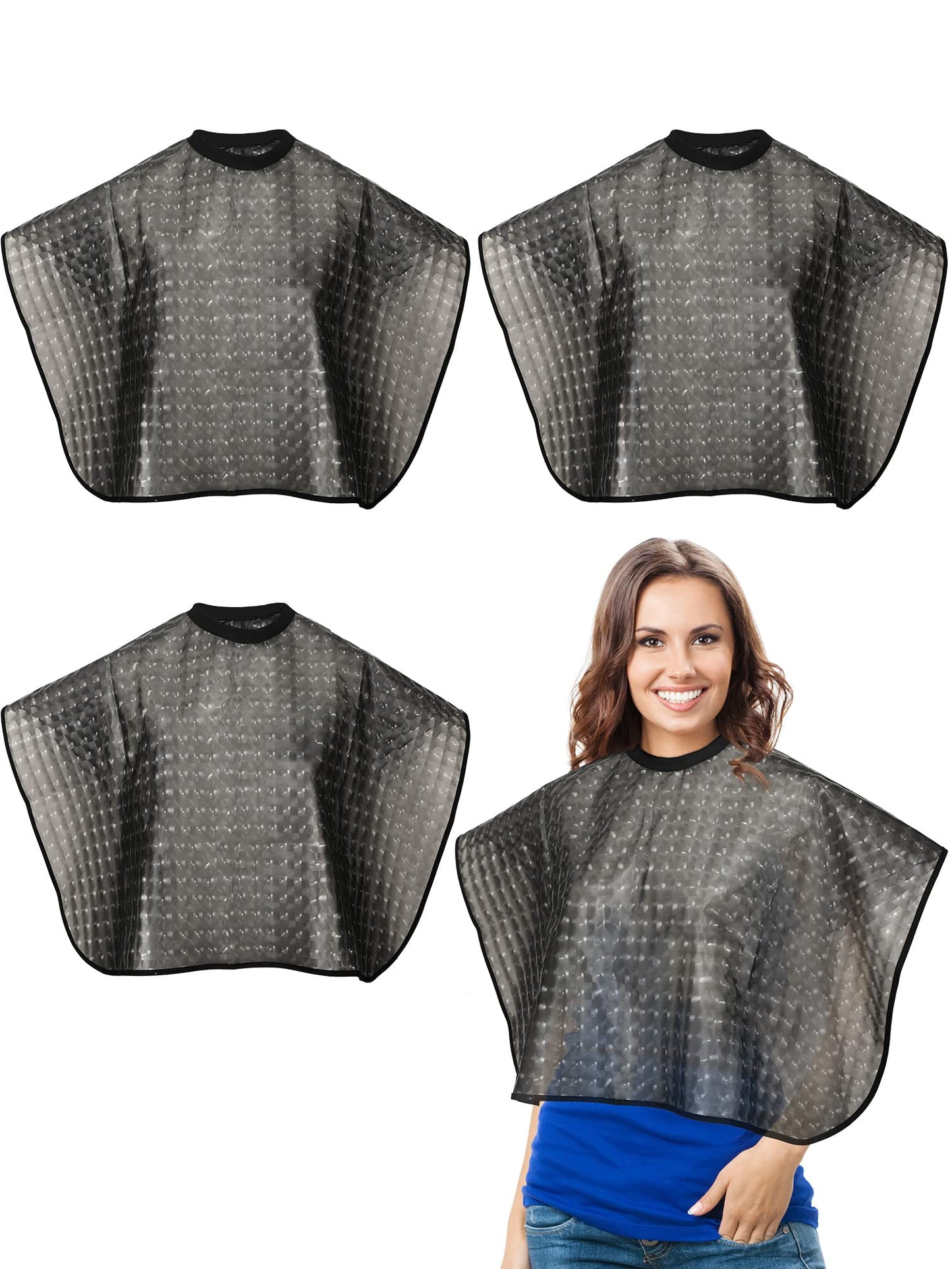 Zhanmai 4 Pieces Hair Dye Cape Shampoo Capes For Salons Waterproof Hair Color Capes Makeup Cape Hair Cutting Cape Beauty Salon C