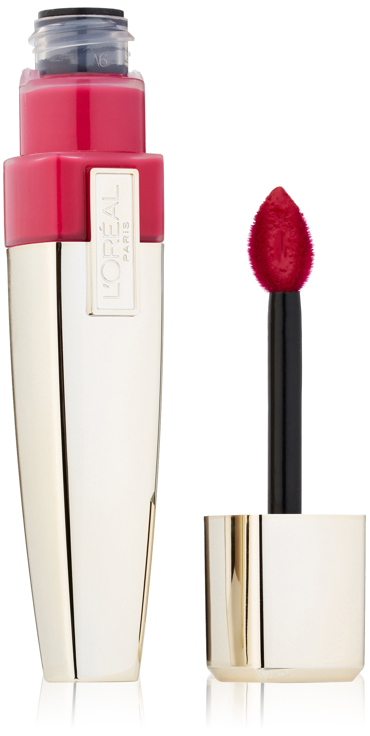 LOr al Paris Colour Caresse Wet Shine Lip Stain, Infinite Fuchsia, 0.21 Ounces
