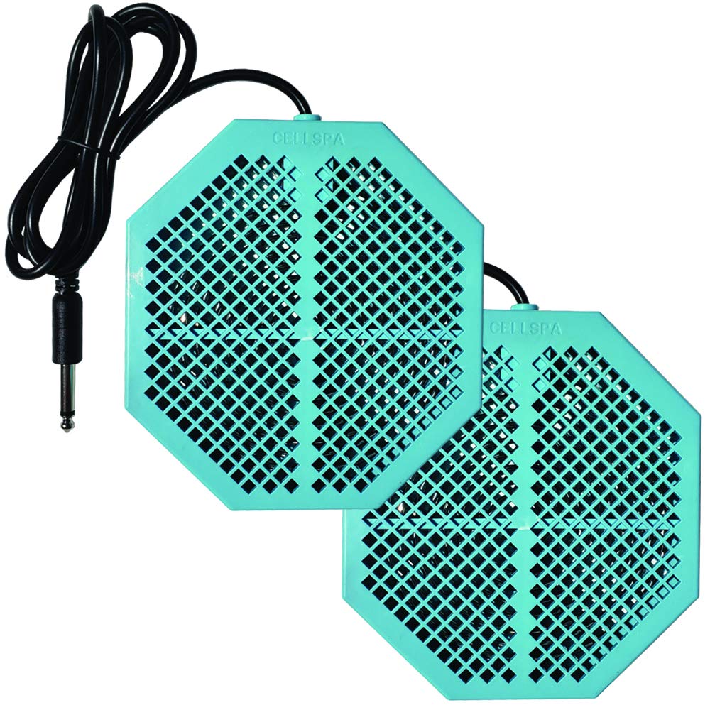 Cell Spa 2 Pack Cs-900 Twice Powerful 6.5'' X 5.5'' Ion Detox Foot Bath Arrays Flat Dual Coil Stainless Steel Aqua Ionic Cleanse