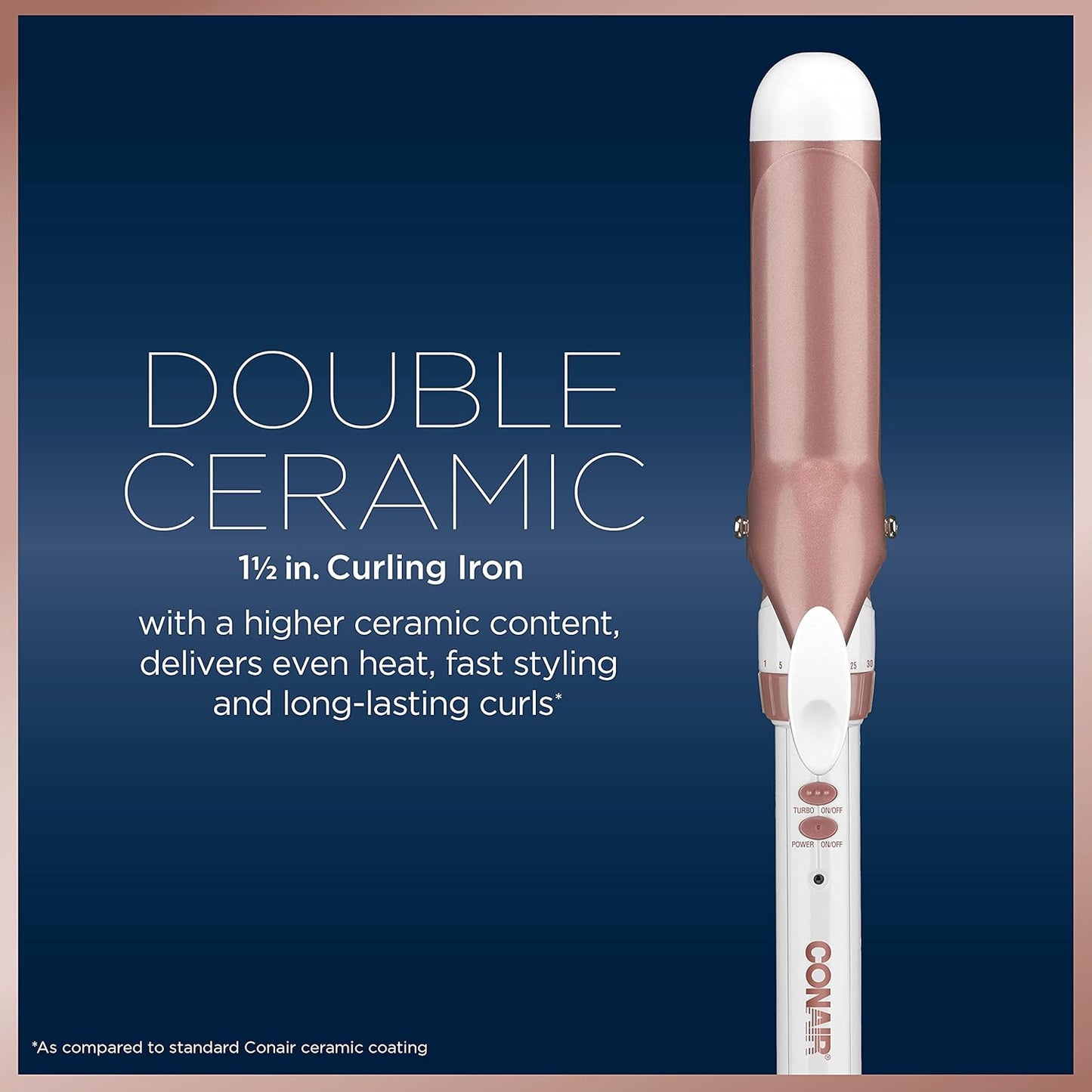 Conair Double Ceramic 1/2-Inch Curling Iron | Spiral Curls for Short Hair