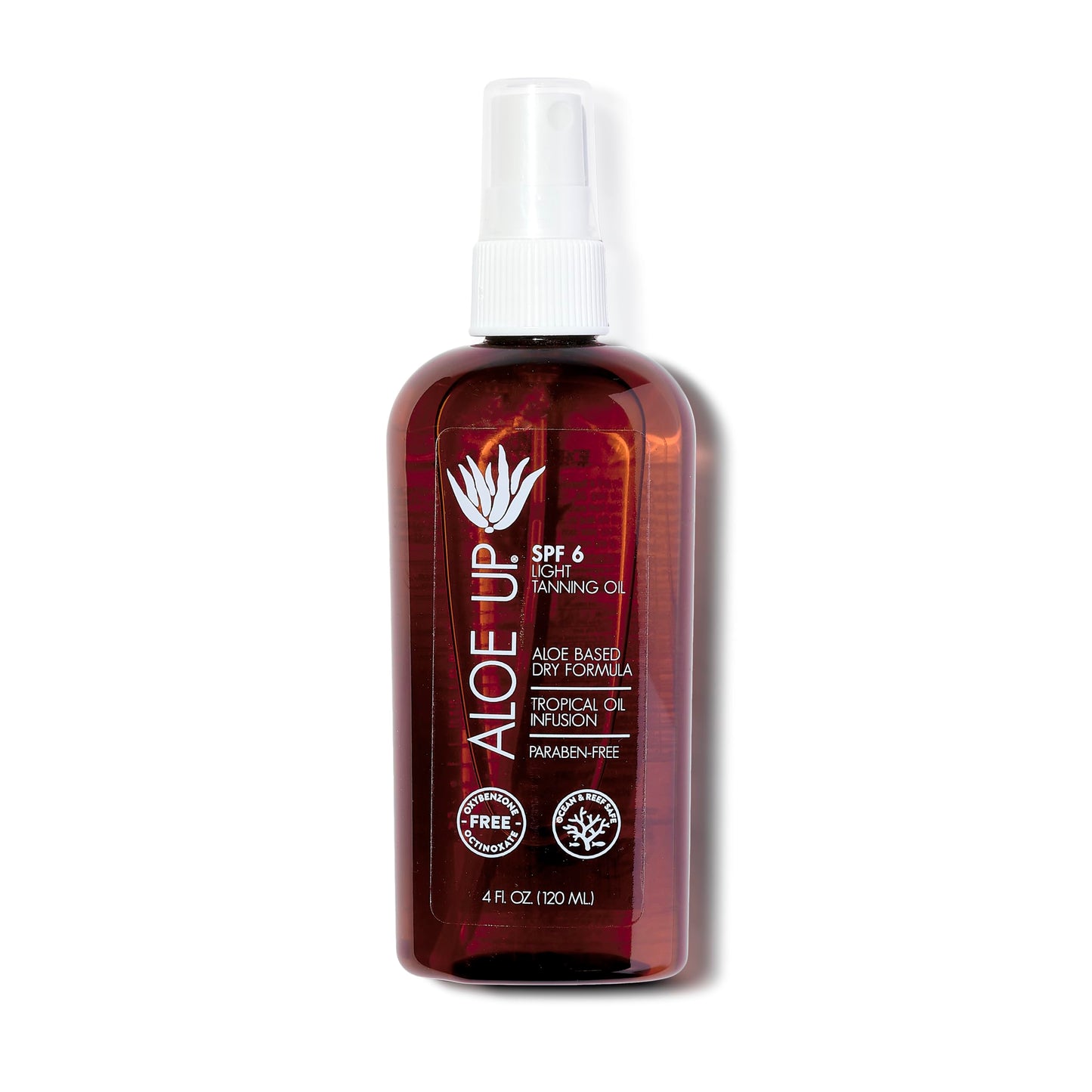 Aloe Up Light Tanning Oil With Spf 6 Sunscreen - Body And Face Tanning Oil For Outdoor Sun - With Pure Aloe Vera Oil And Natural