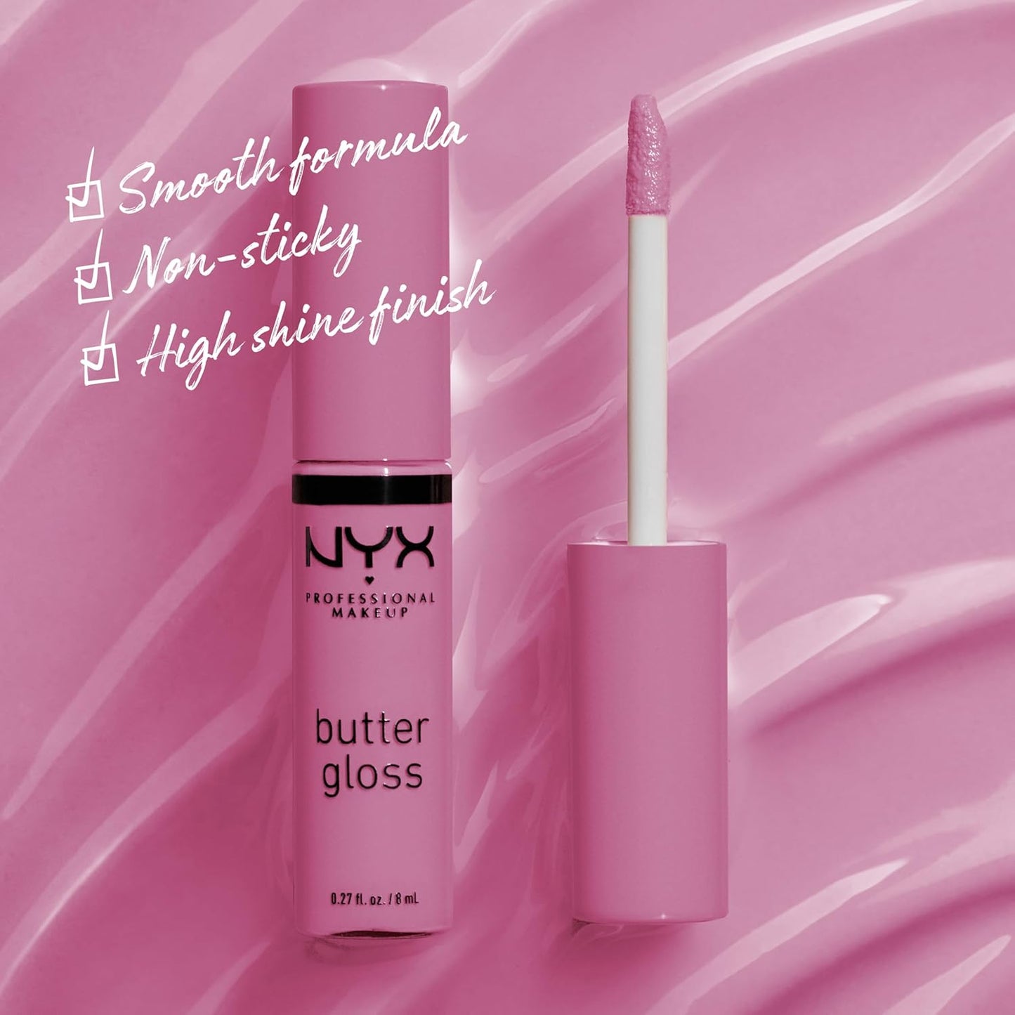 NYX Butter Gloss | Non-Sticky Pink Lip Gloss for All-Day Shine