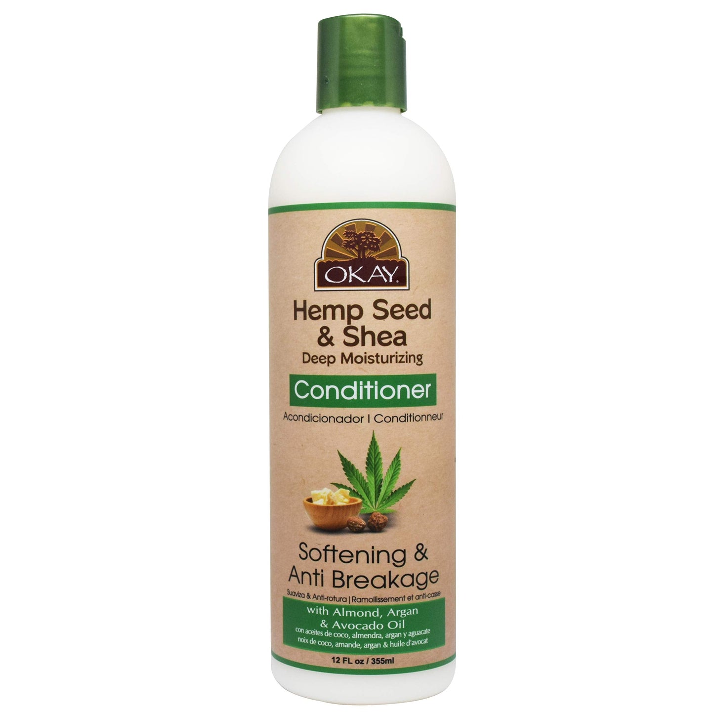 Okay Hemp Seed And Shea Softening And Anti Breakage Conditioner, 12 Ounces