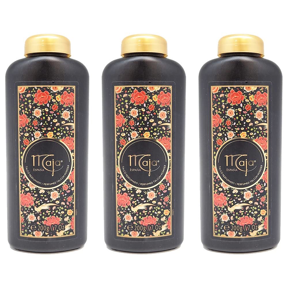 Maja Perfumed Talcum Powder. Fresh And Delicate Aroma. Formulated To Keep Skin Smooth. 7 Oz. Pack Of 3.