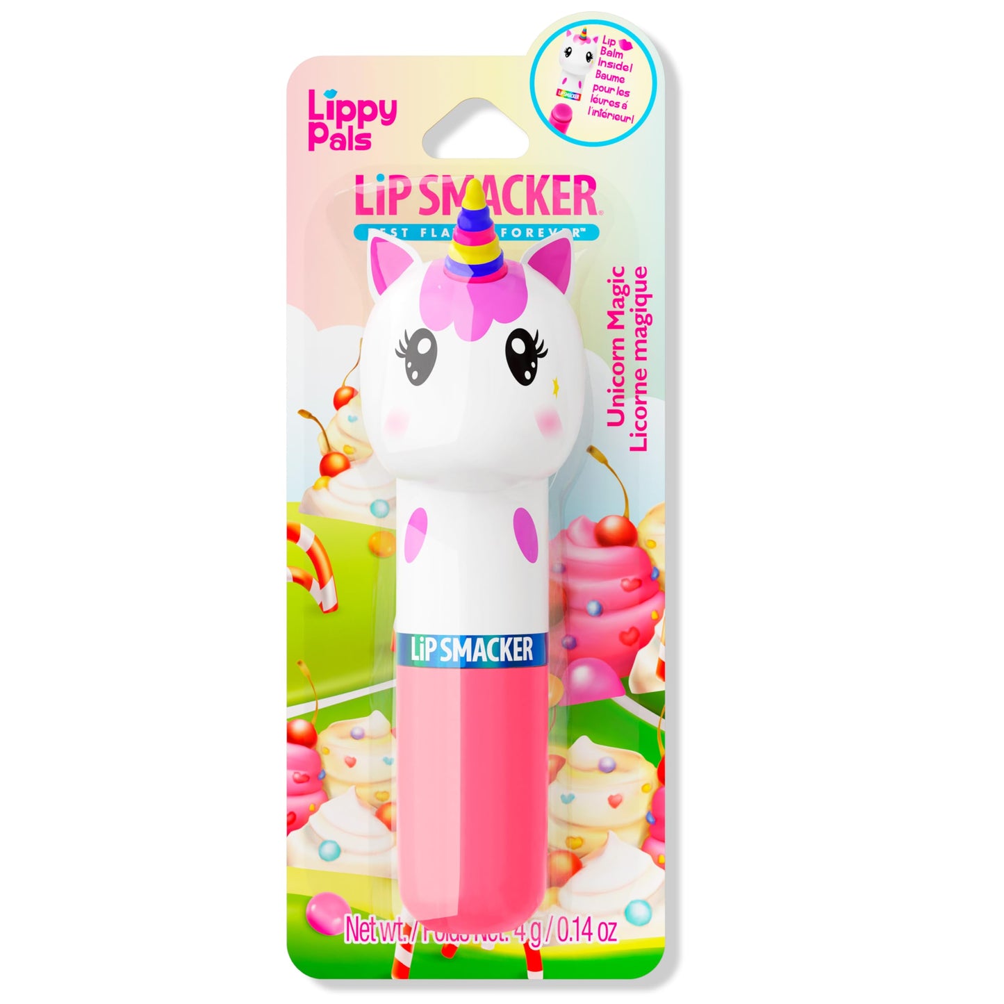 Lip Smacker Lippy Pals Unicorn, Flavored Moisturizing & Smoothing Soft Shine Lip Balm, Hydrating & Protecting Fun Tasty Flavors,