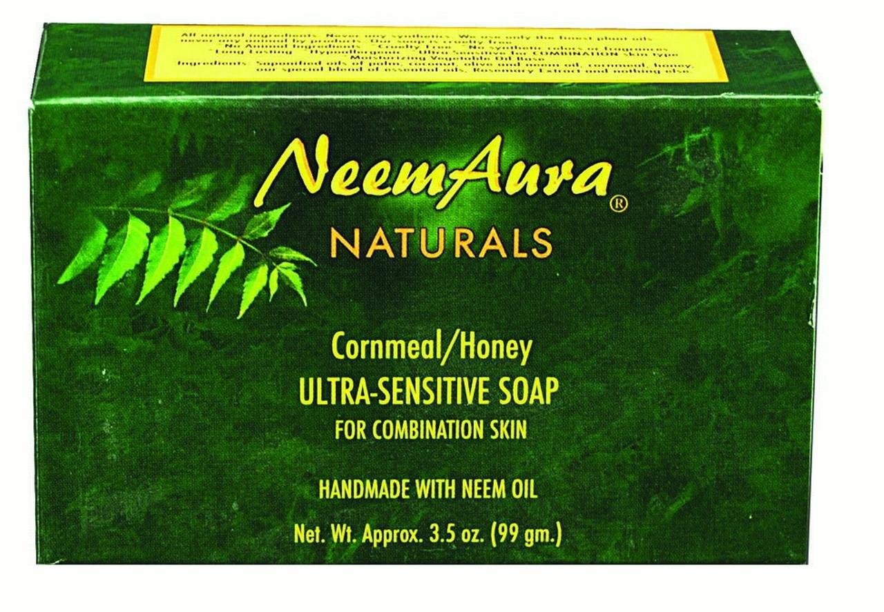 Neem Aura Ultra Sensitive Soap Cornmeal Honey - 3.5 Oz
