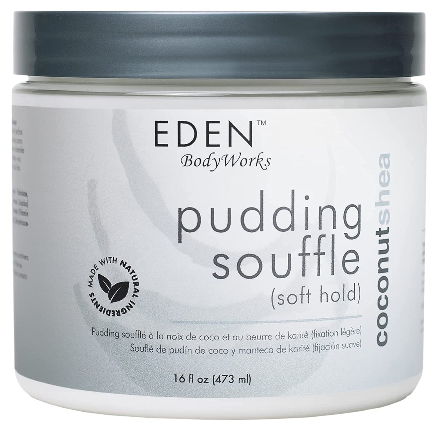 Eden Bodyworks Coconut Shea Pudding Souffle |16 Oz | Refresh & Moisturize Curls, Soft Hold, Add Shine - Packaging May Vary