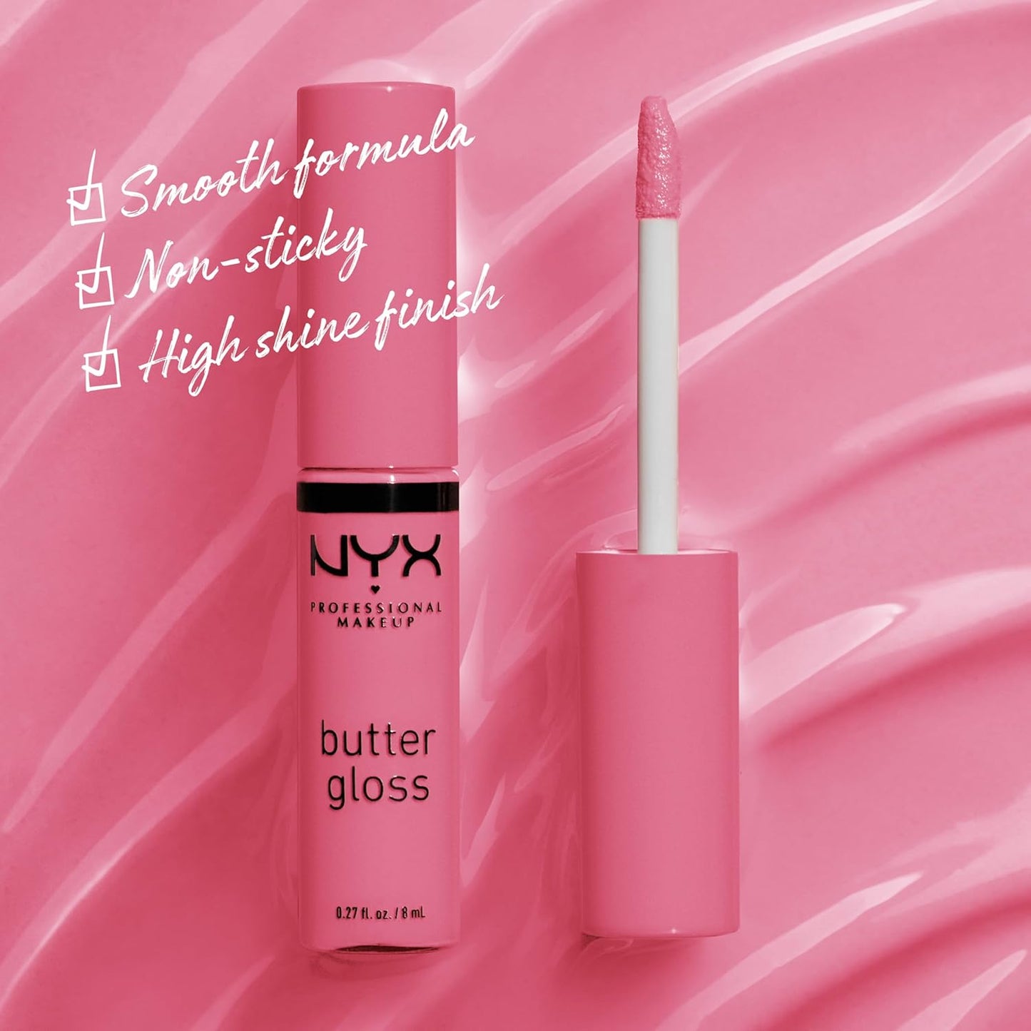 NYX Butter Gloss | Non-Sticky Lip Gloss - Vanilla Cream Pie (Mauve) - 15ml