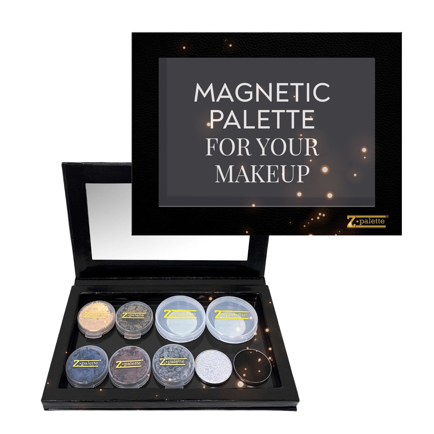 Deep Medium Z Palette Magnetic Makeup Palette, Empty Magnetic Palette, Universal Magnet Makeup Palette For Eyeshadows, Powders,