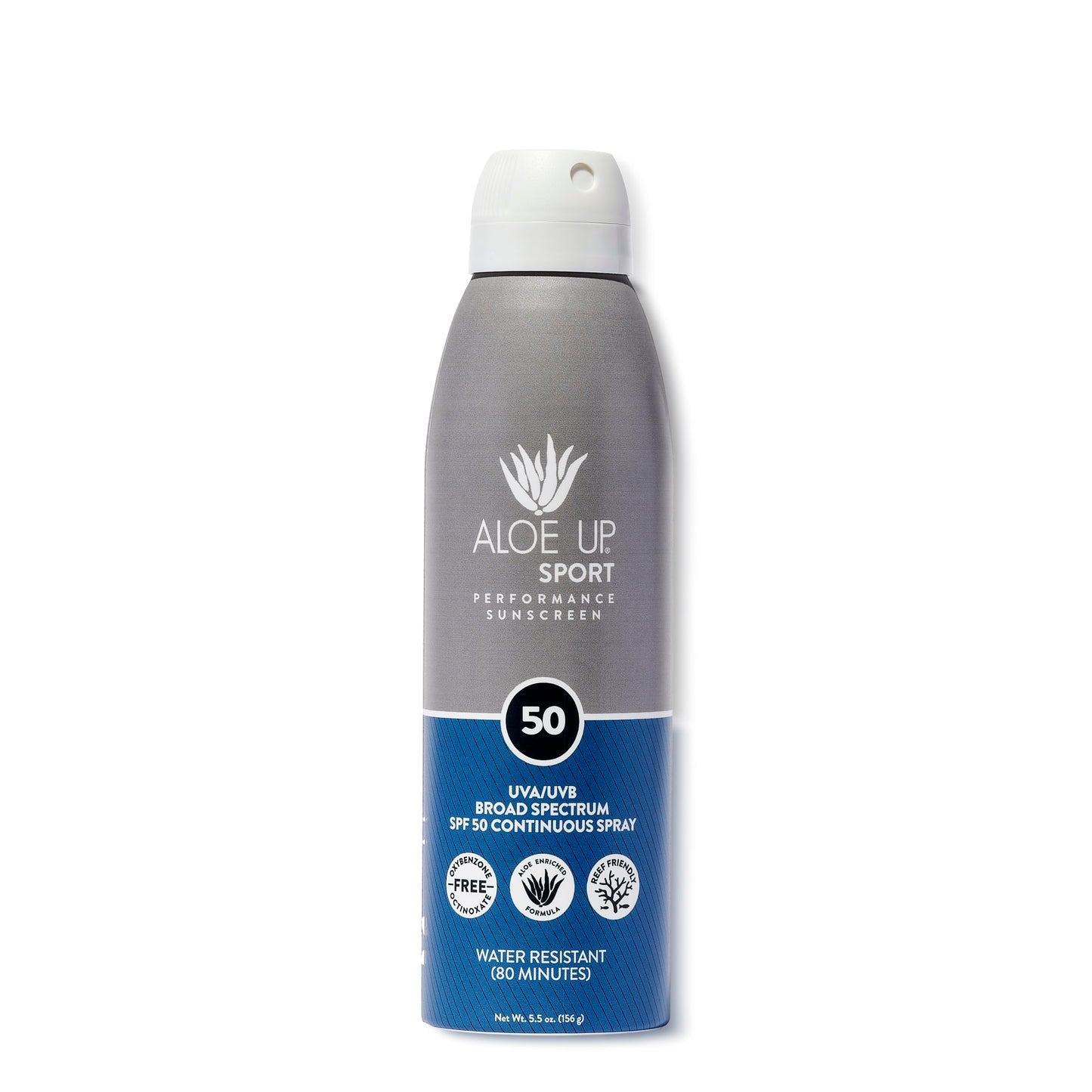 Aloe Up Sport Continuous Spray Sunscreen Spf 50 - Broad Spectrum Uva/Uvb Sunscreen Protector For Face And Body - With Aloe Vera
