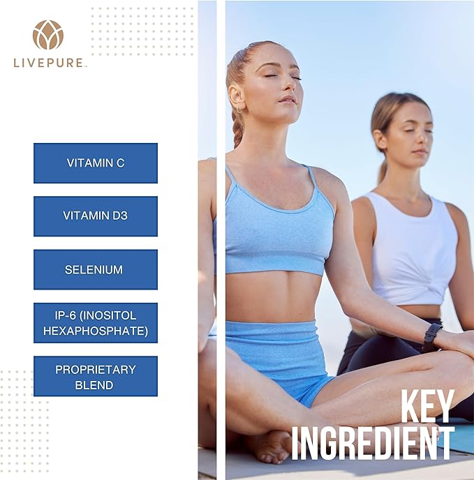 PURE Immune6 120 Capsules - Immune Support Supplement with Antioxidant Inositol Hexaphosphate IP6, Selenium Supplement + Iron with Vitamin C and D3. Boost Immunity with Our Multi Vitamin.