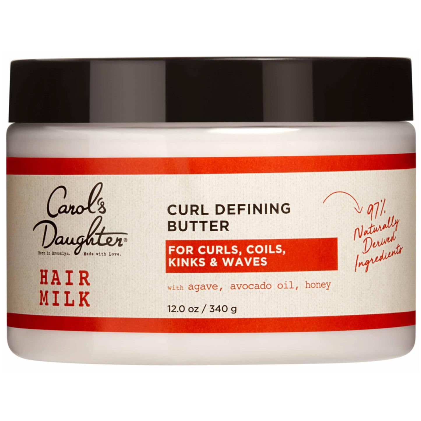 Carols Daughter Hair Milk Curl Defining Butter for Curls and Coils, with Agave, Avocado Oil and Honey, Silicone Free and Paraben
