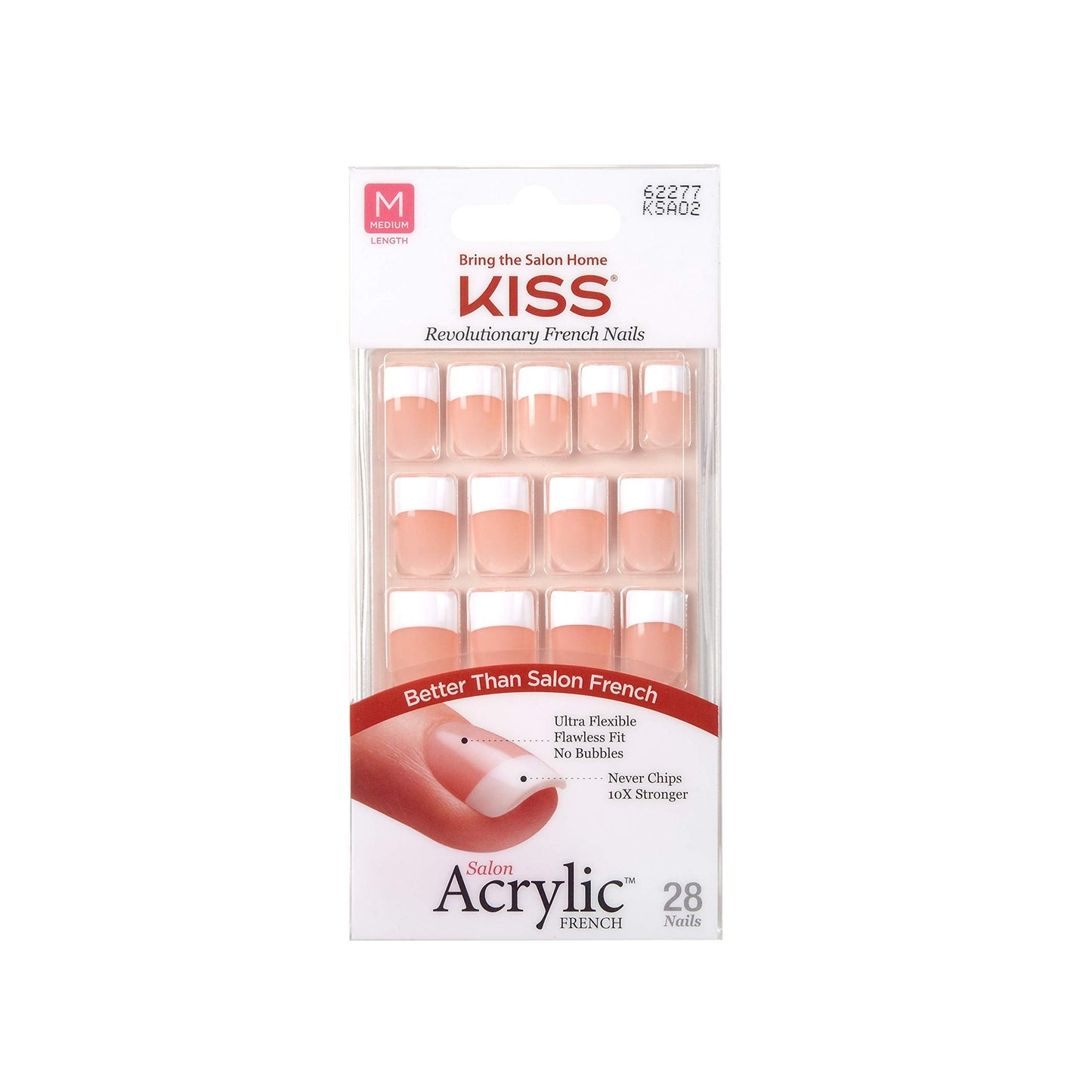 Kiss Salon Acrylic French Kit Sugar Rush Medium (6 Pack)