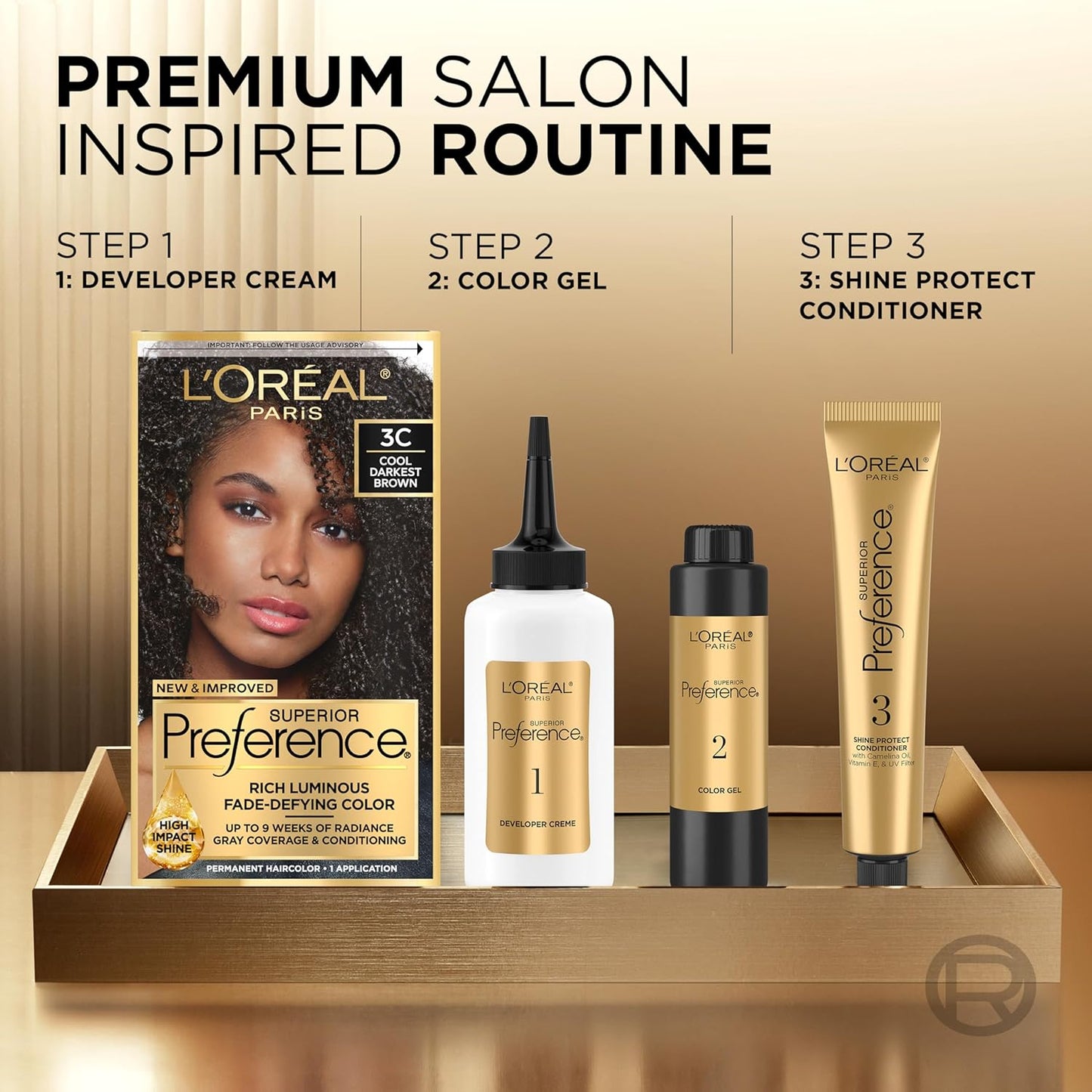 L'Oreal Paris Hair Color | Natural Black 2 | Fade-Defying & Radiant, 9 Weeks
