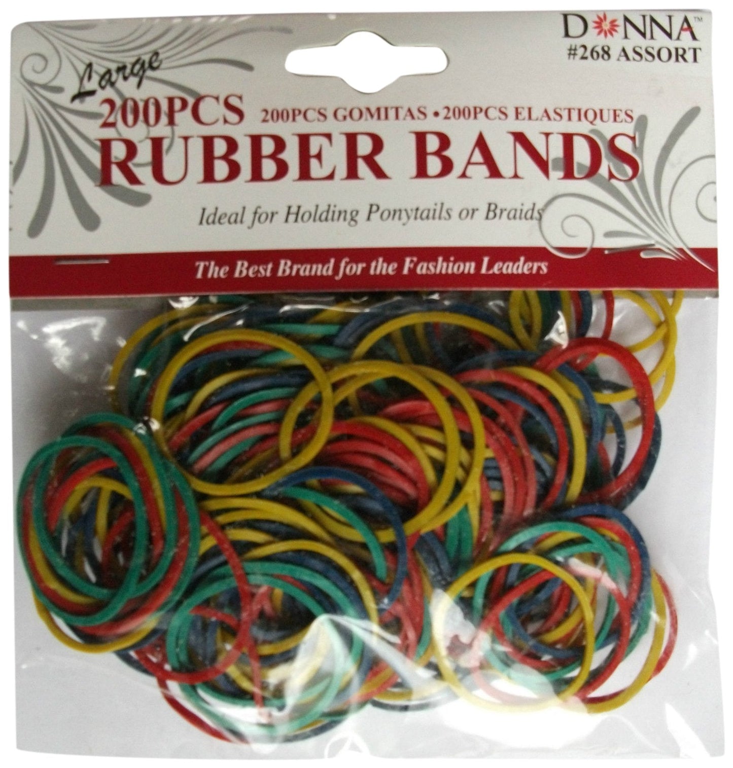 Donna Collection Elastic Bands, 200 Count