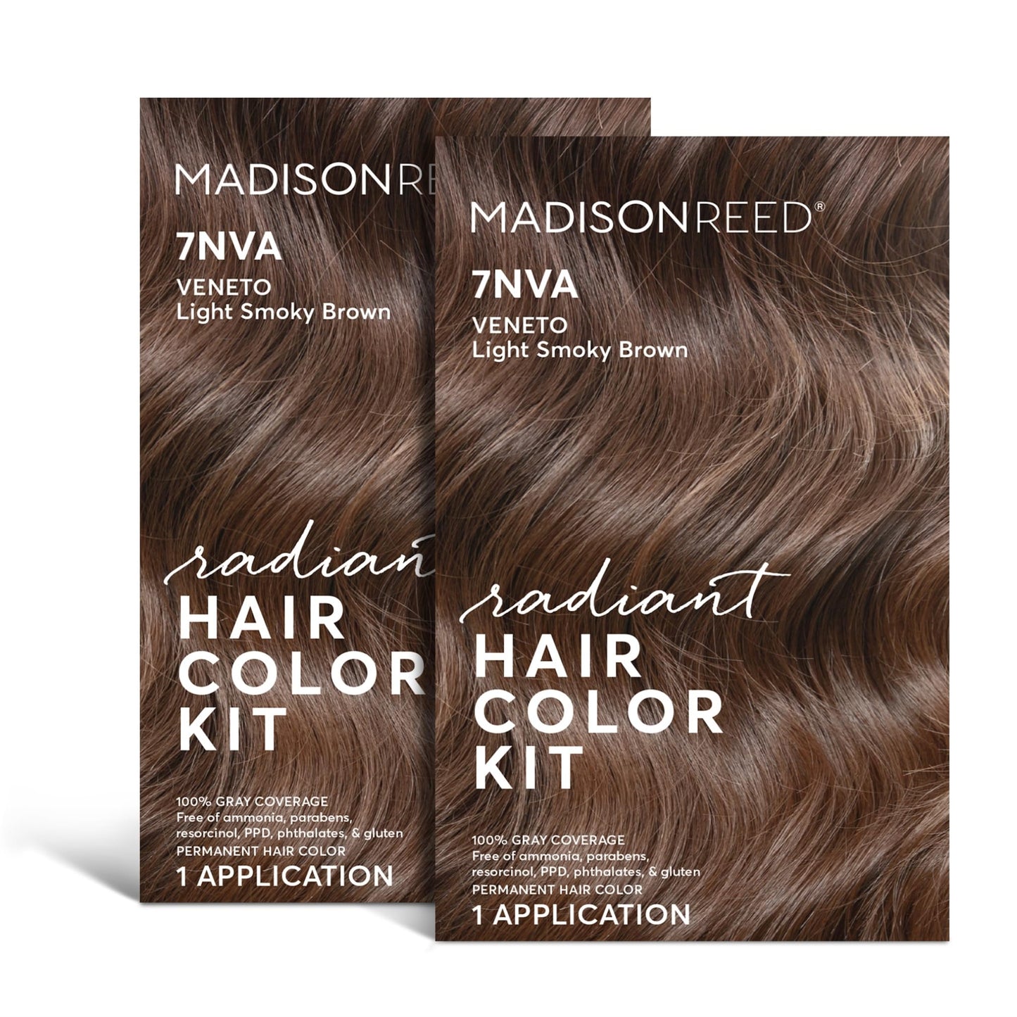 Madison Reed Radiant Hair Color Kit, Light Smoky Brown For 100% Gray Coverage, Ammonia-Free, 7Nva Veneto Light Brown, Permanent