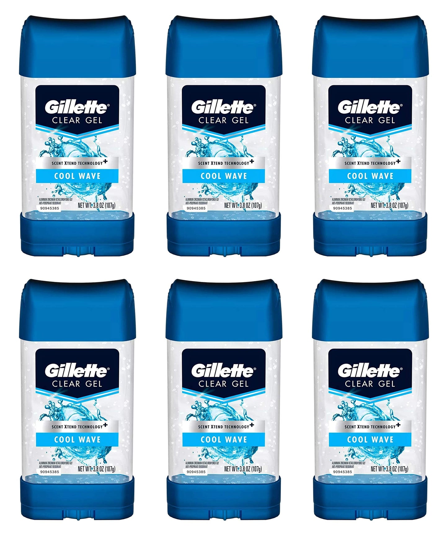 Gillette Anti-perspirant/deodorant Clear Gel (Pack of 6)