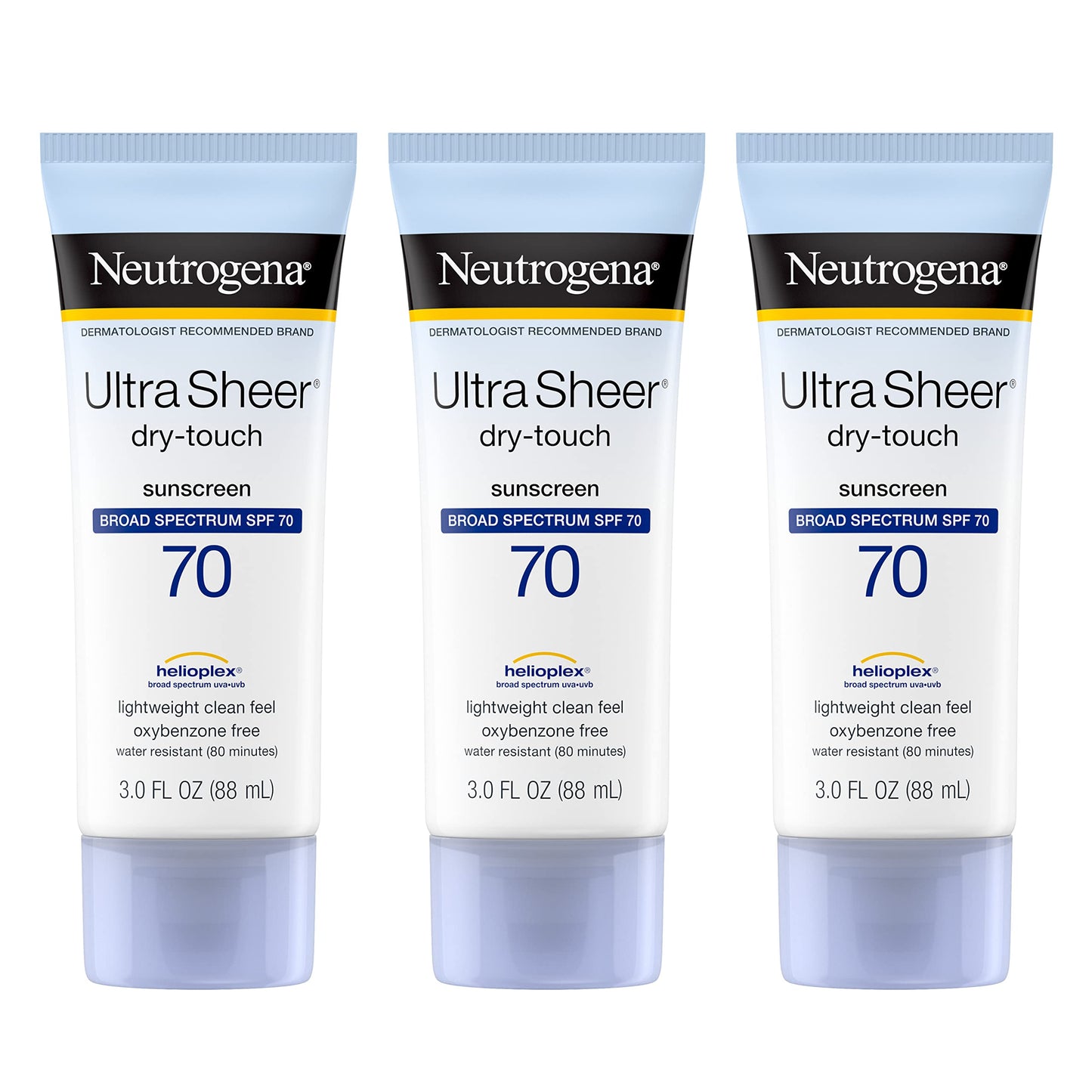 Neutrogena Ultra Sheer Dry-Touch Sunscreen Lotion, Broad Spectrum Spf 70 Uva/Uvb Protection, Lightweight Water Resistant, Non-Co