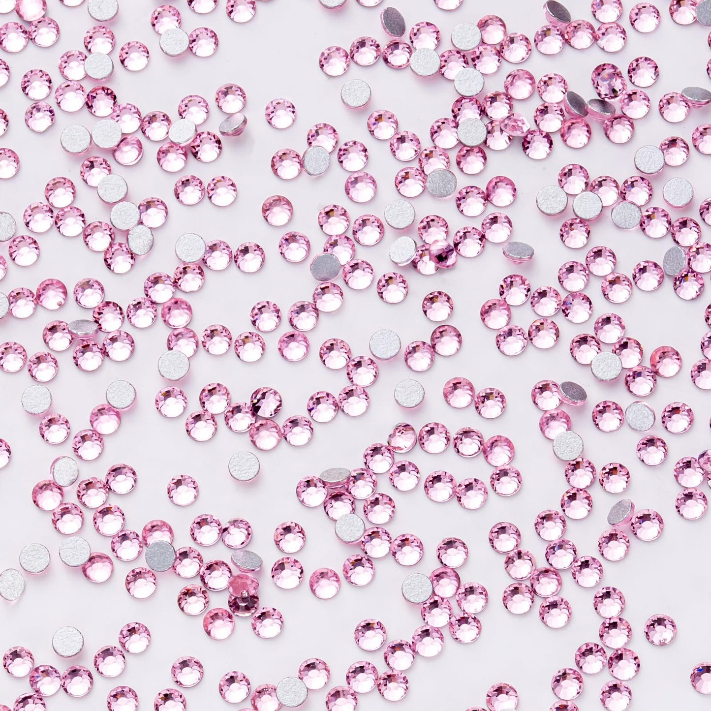 1440Pcs Light Pink Crystal Rhinestones,Glass Flatback Rhinestones Gemstones Small For Nail Face Makeup Art Crafts Clothes Decora