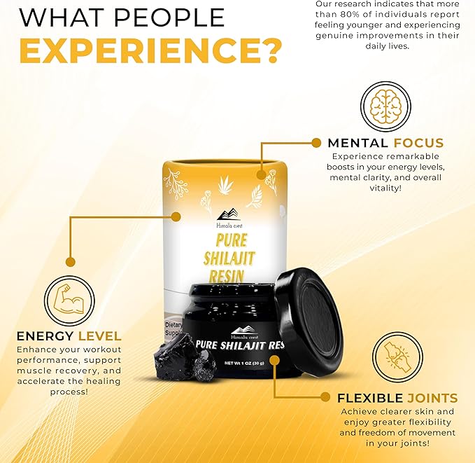 Pure Himalayan Organic Shilajit, High Potency Shilajit Resin - Gold Grade, Authentic & Natural - 70% Fulvic Acid & 85+ Trace Minerals for Energy & Immune Support | 75 Servings - 30g