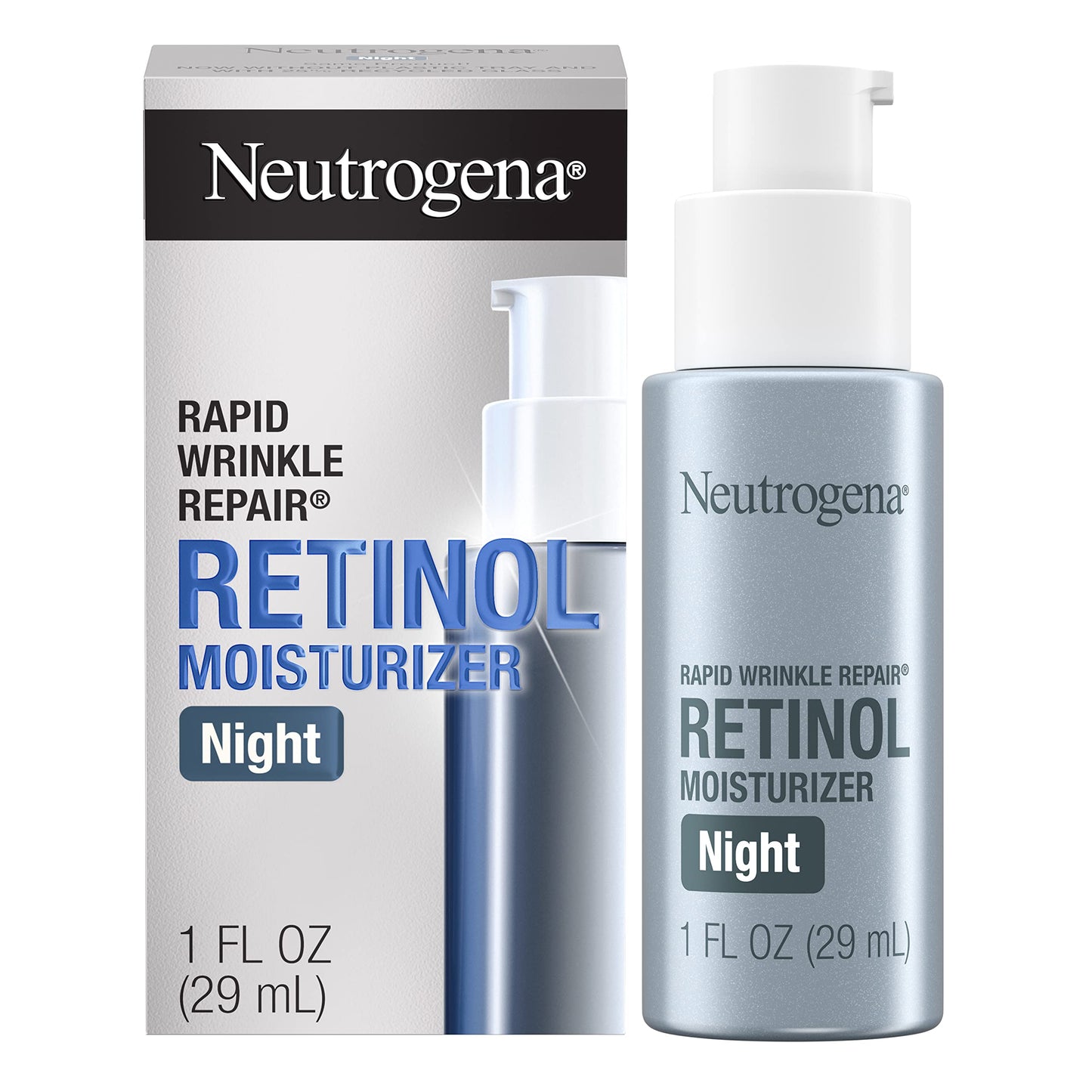 Neutrogena Rapid Wrinkle Repair Retinol Night Face Moisturizer, Daily Anti-Aging Face Cream With Retinol & Hyaluronic Acid To Fi