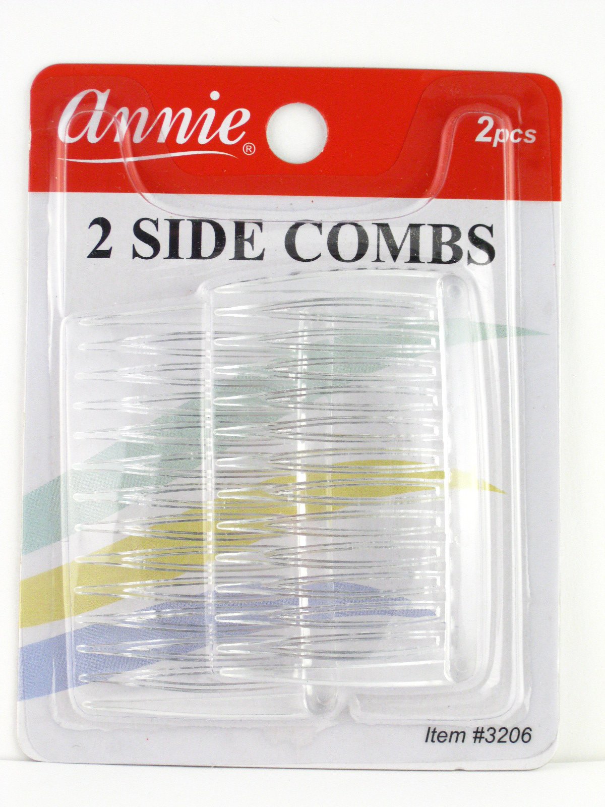 Annie Side Hair Combs - Clear - 2 Pk.