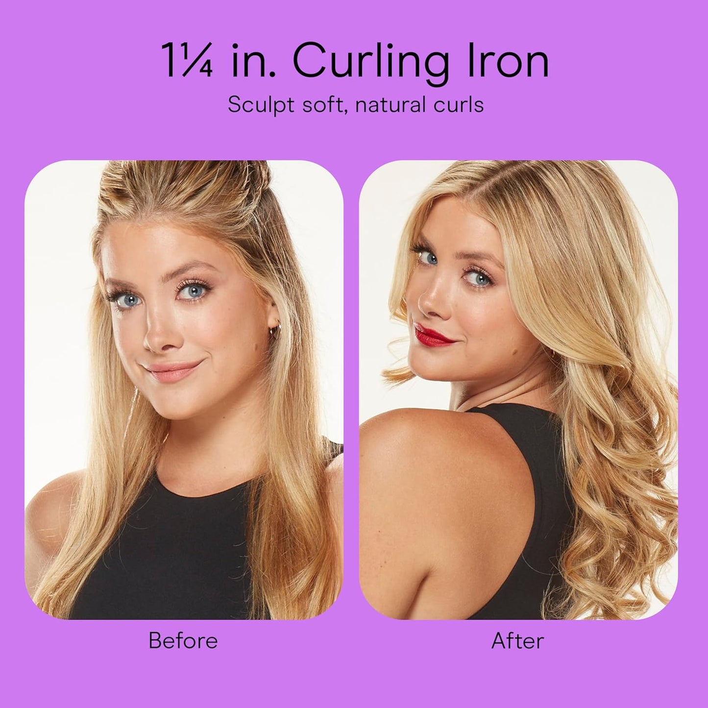Conair Double Ceramic 1.5-Inch Curling Iron | Soft Waves for Medium & Long Hair