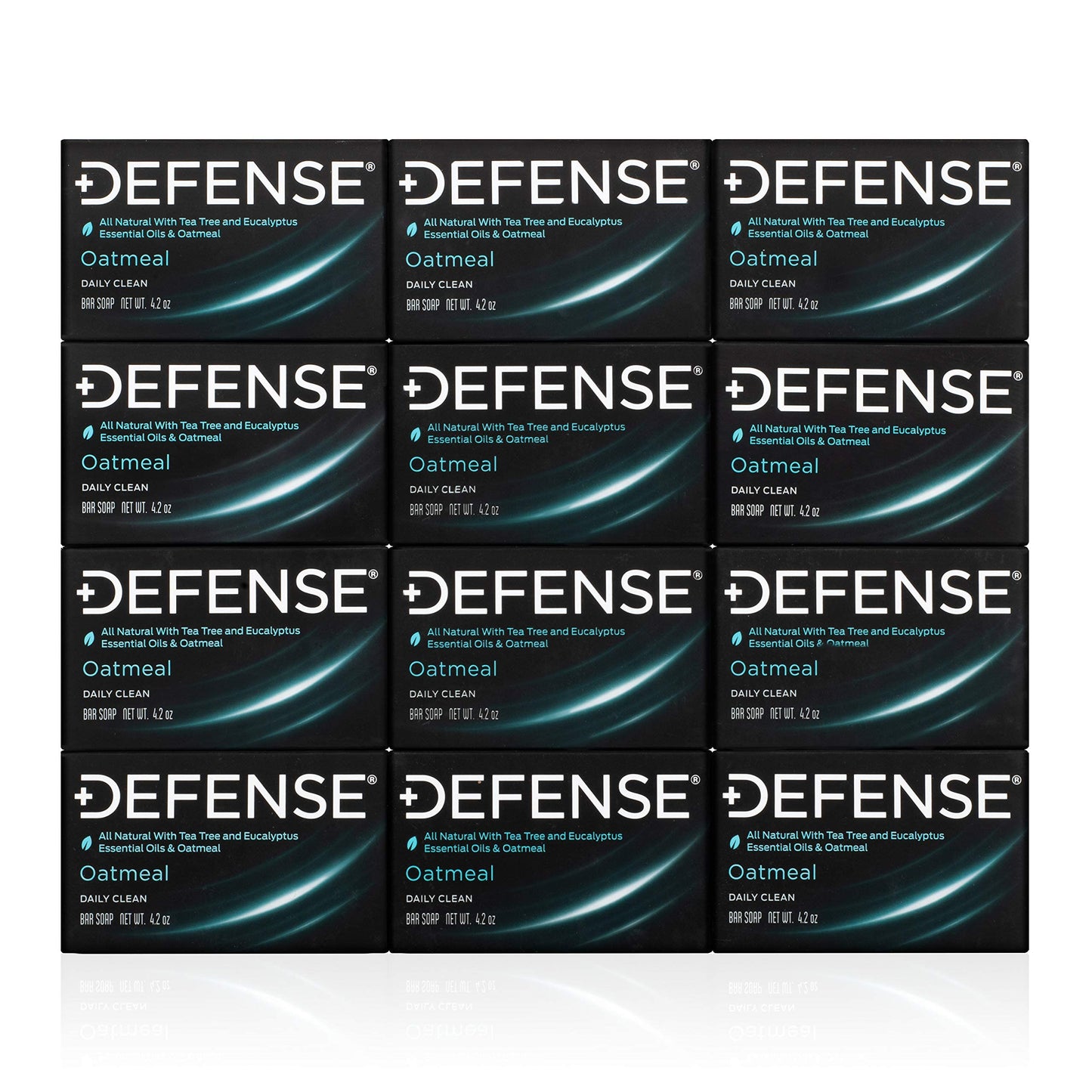 Defense Soap 12pk All Natural Oatmeal Bar Soap for Men | Made by Wrestlers with Tea Tree Oil & Eucalyptus Oil to Promote Healthy