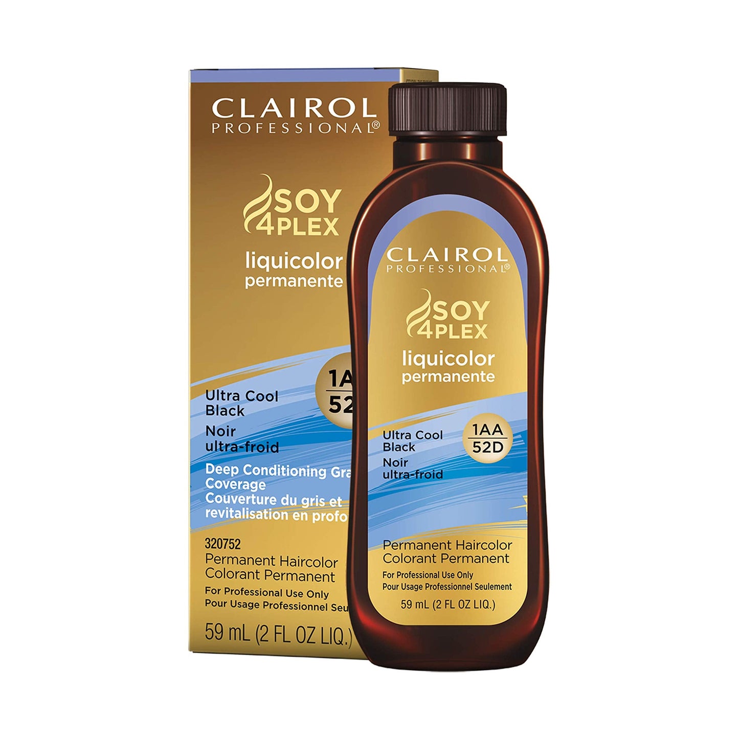 Clairol Professional Permanent Liquicolor For Dark Hair Color, 1Aa Ultra Cool Black, 2 Oz