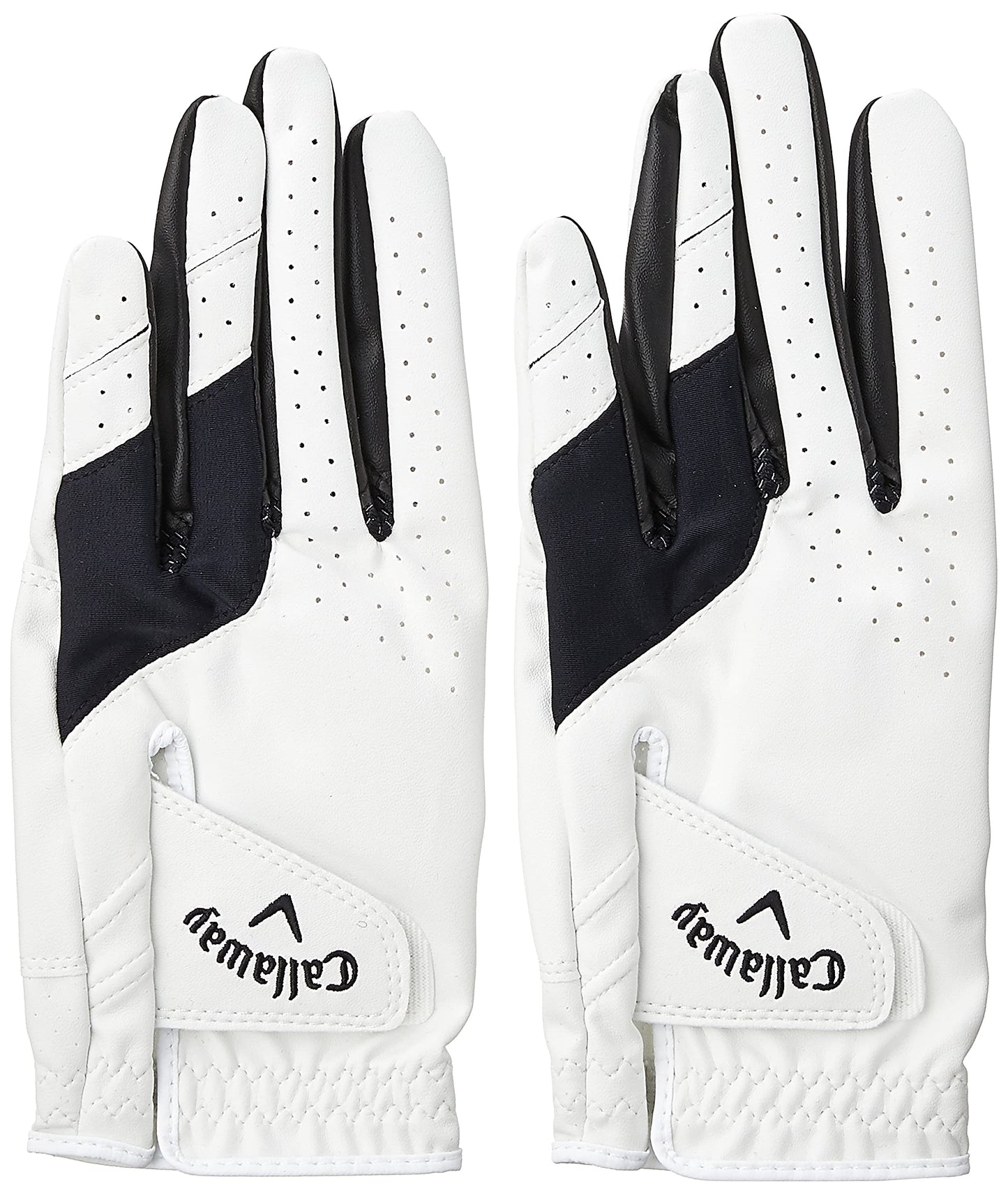 Callaway Golf Weather Spann Glove (Worn on Left Hand, Cadet (Short Fingers) 2019, Small, White (2-pack))