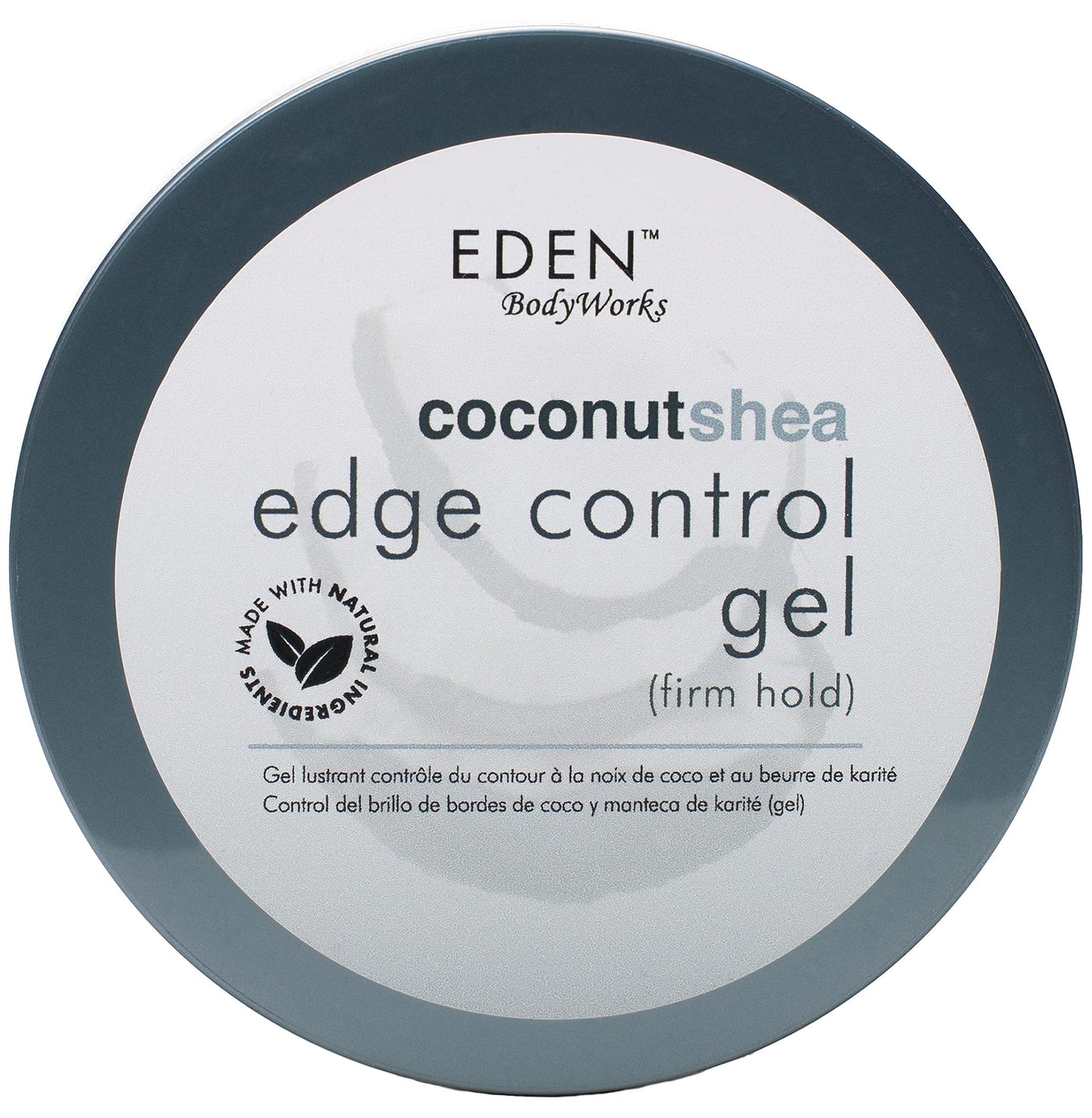 Eden Bodyworks Coconut Shea Control Edge Glaze | 6 Oz | Firm Hold, No Build Up, Moisturize, Add Shine - Packaging May Vary