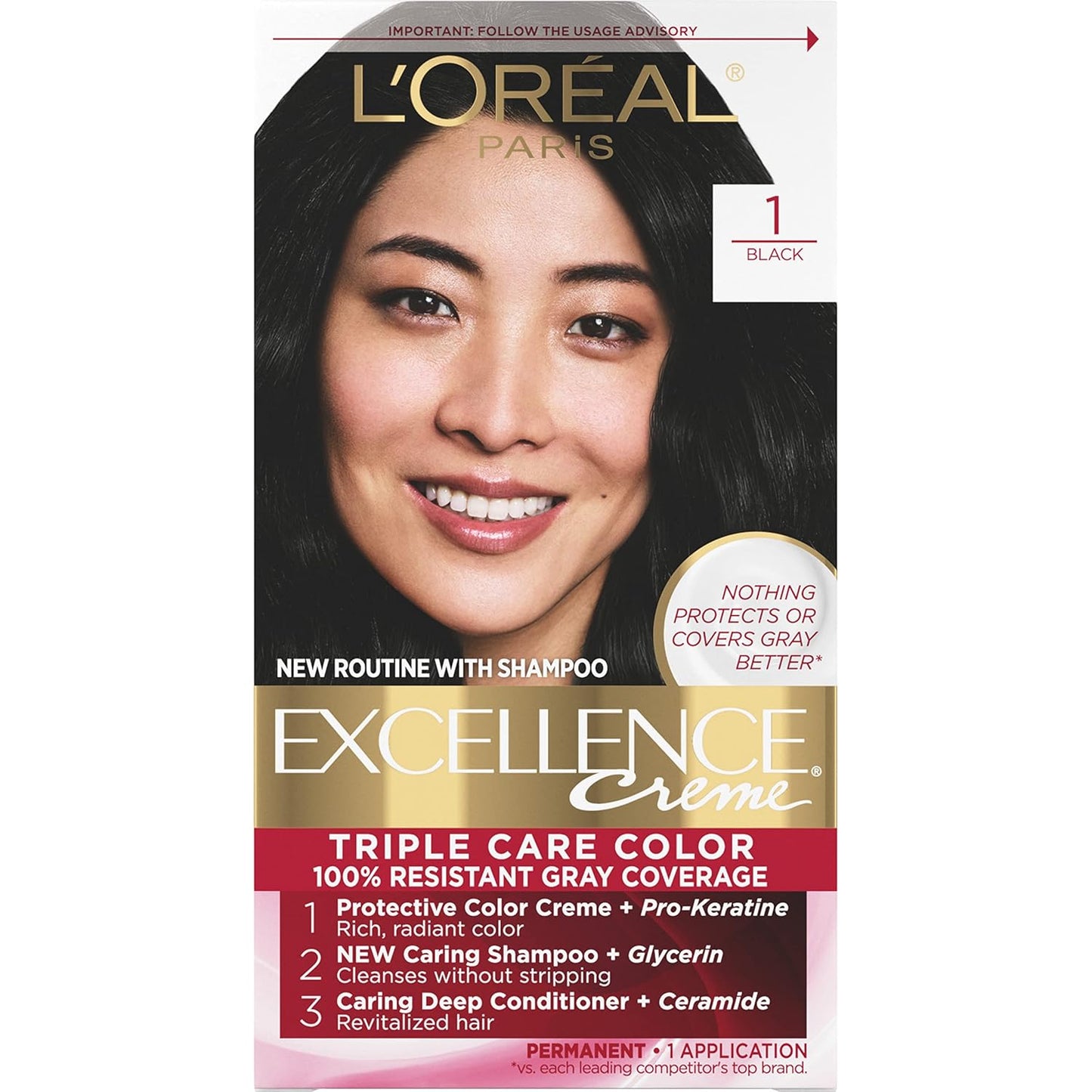 L'Oreal Paris Excellence 6G Light Golden Brown Hair Color | Gray Coverage, 8 Weeks