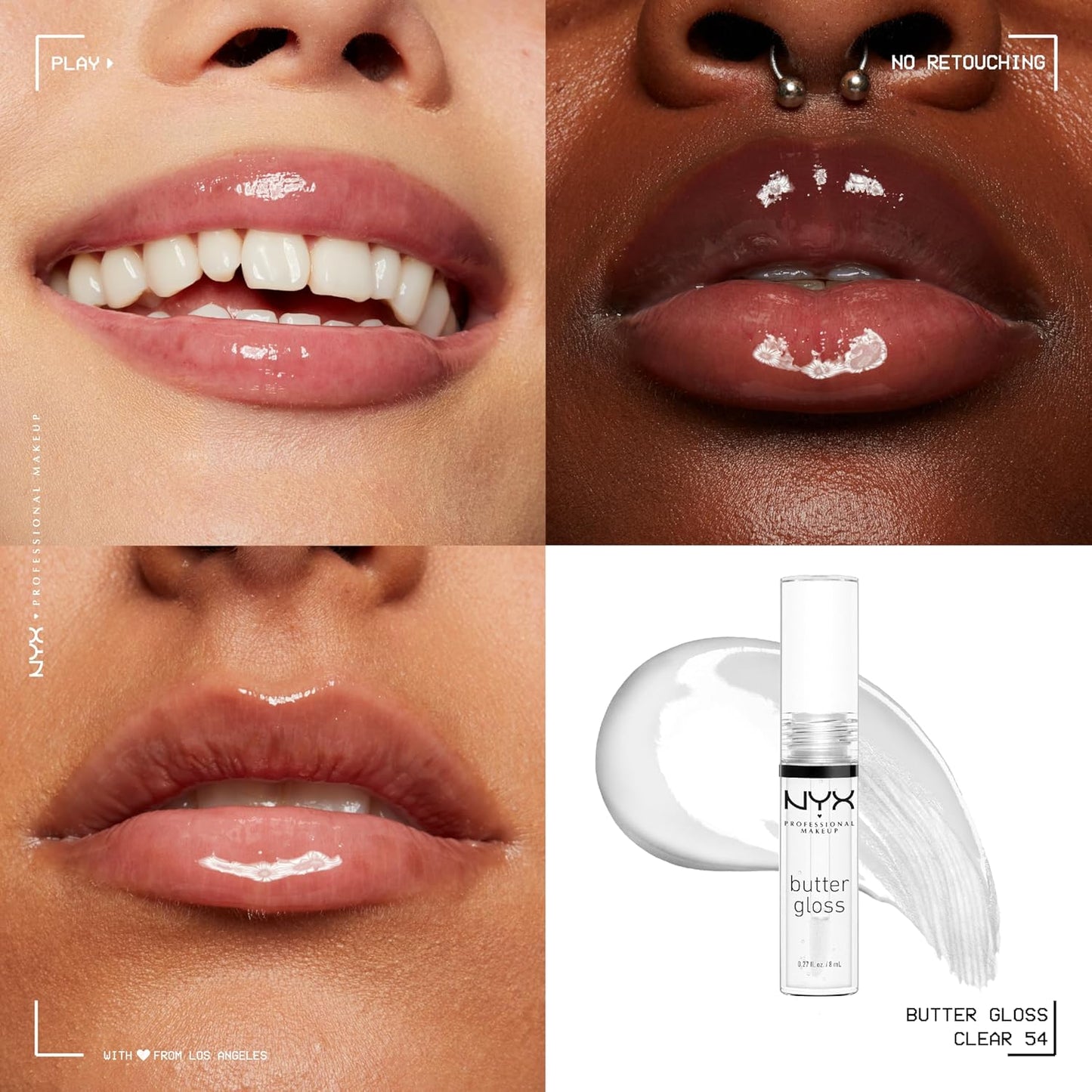 NYX Butter Gloss | Non-Sticky Clear Lip Gloss for All Skin Tones