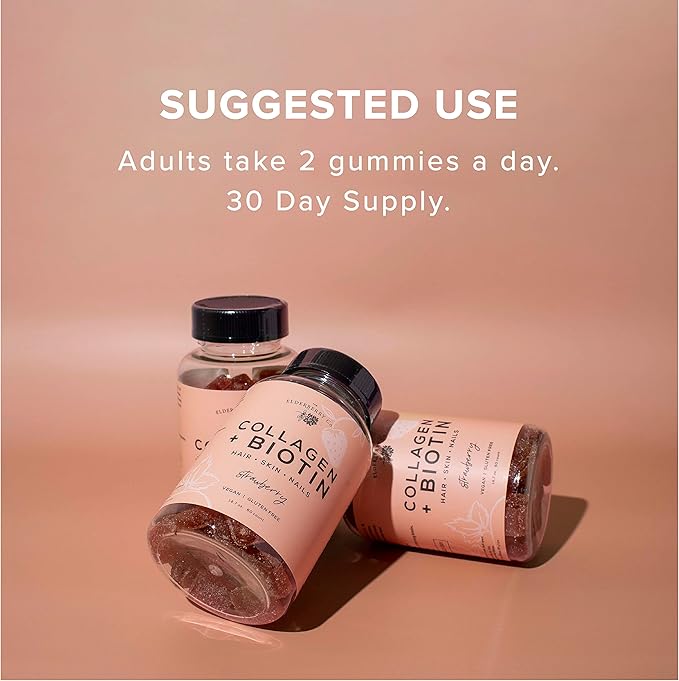 Collagen + Biotin Gummies + Aronia Berries Natural Hair and Nails Supplement