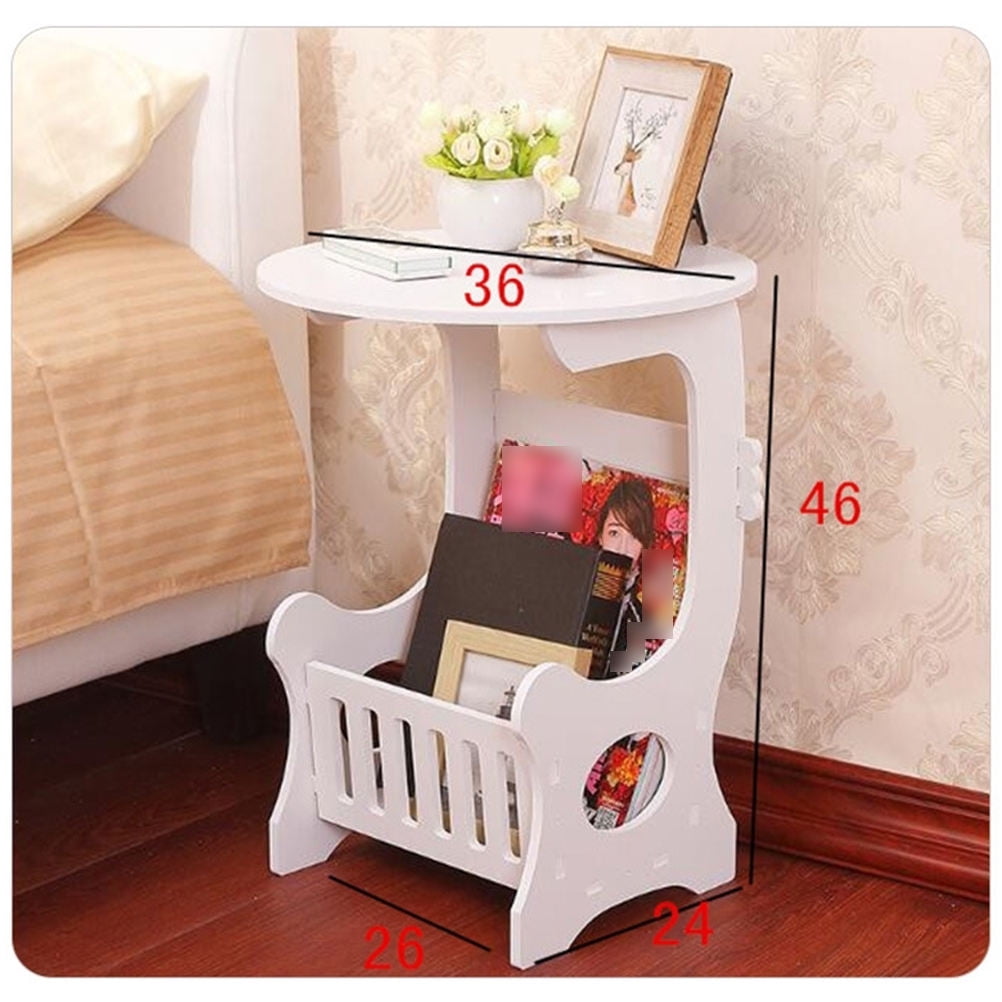 Raindrops 1Pack Modern End Table Small White Round Leisure Time Balcony Furniture