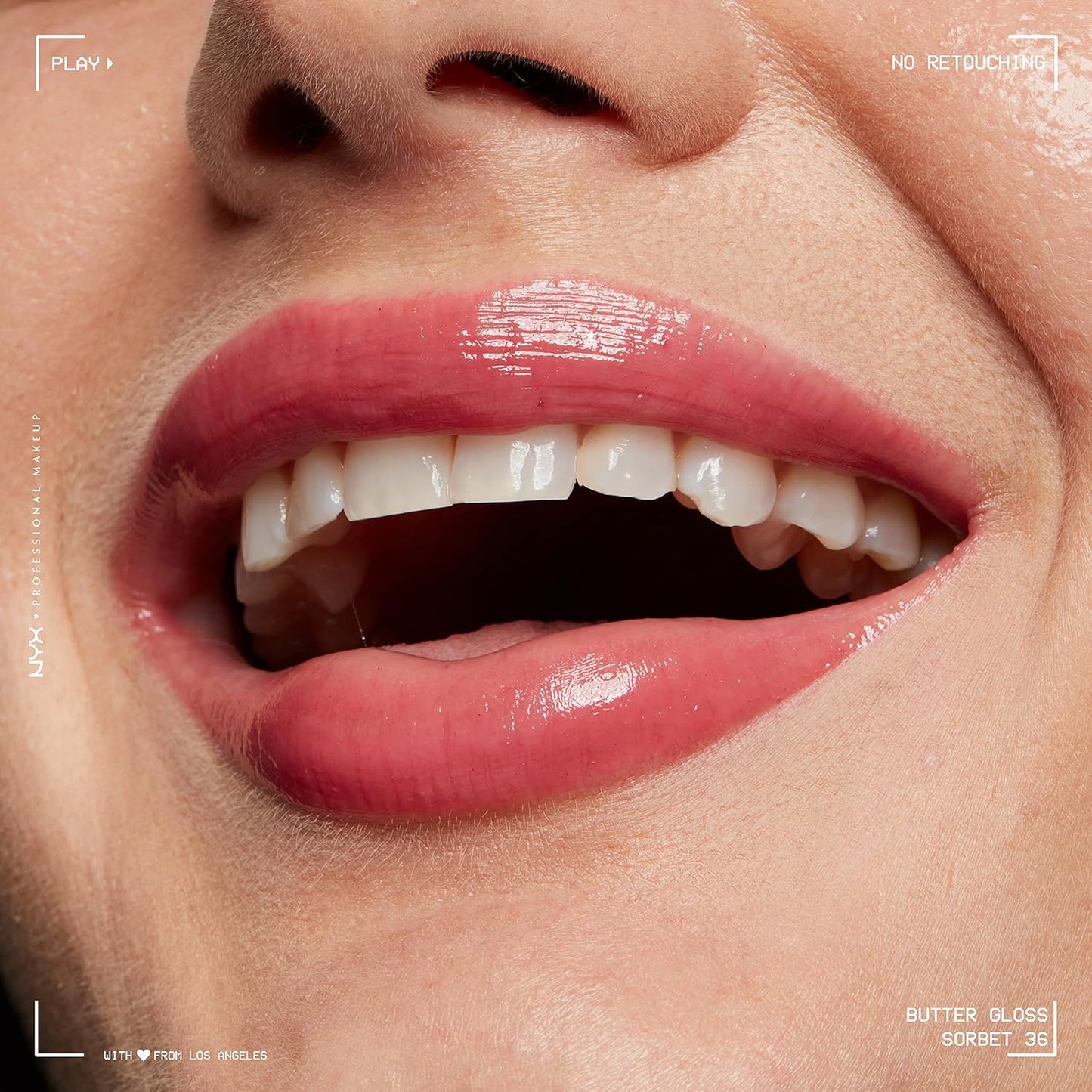 NYX Butter Gloss | Non-Sticky Lip Gloss for Women - Sorbet Coral