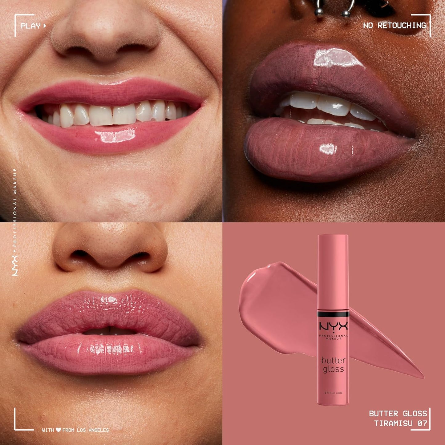 NYX Butter Gloss | Non-Sticky Lip Gloss in Tiramisu - Brown Shade