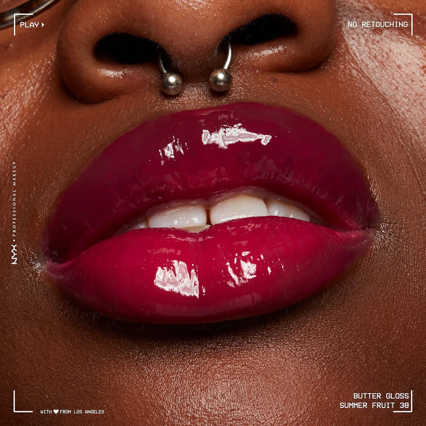 NYX Butter Gloss | Non-Sticky Hot Pink Lip Gloss | Summer Fruit Flavor