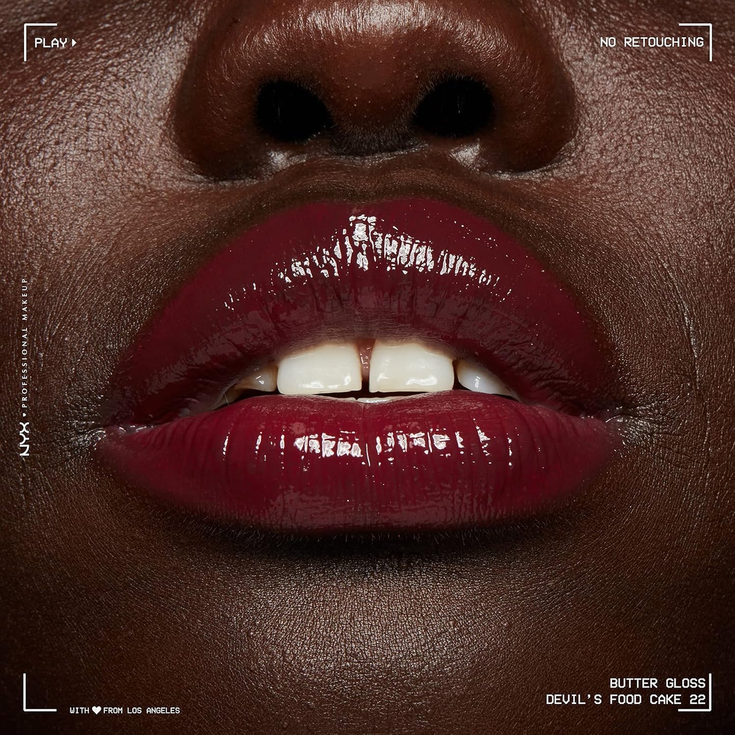 NYX Butter Gloss | Non-Sticky Lip Gloss in Devil's Food Cake - Deep Plum