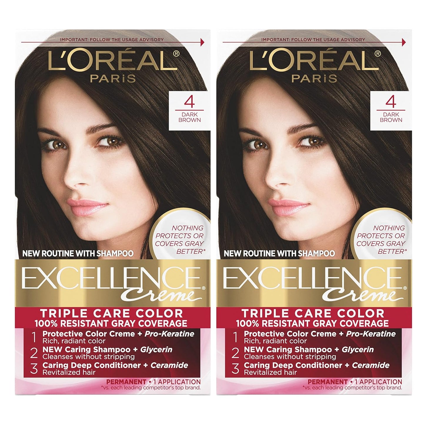 L'Oreal Paris Excellence 6G Light Golden Brown Hair Color | Gray Coverage, 8 Weeks