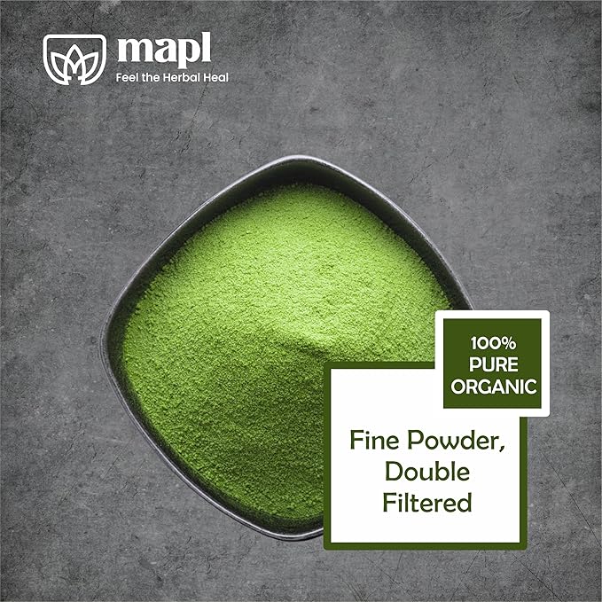 MAPL Pure Moringa Oleifera Powder | 100% Natural Ayurvedic Plant Based Dried Drumstick Tree Leaves | Raw & Natural, Rich in Nutrients, Blended for Skin & Hair Unrefined Ingredients | 200 Gram (7 Oz)