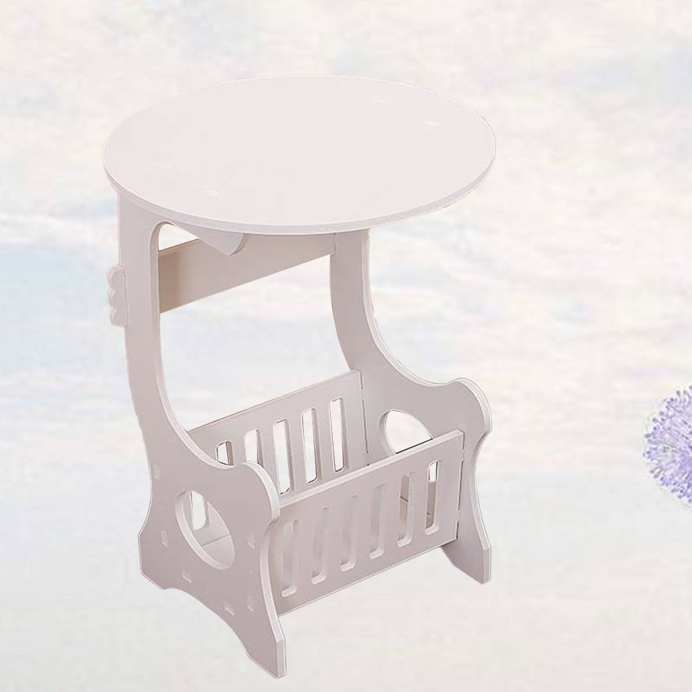 Raindrops 1Pack Modern End Table Small White Round Leisure Time Balcony Furniture