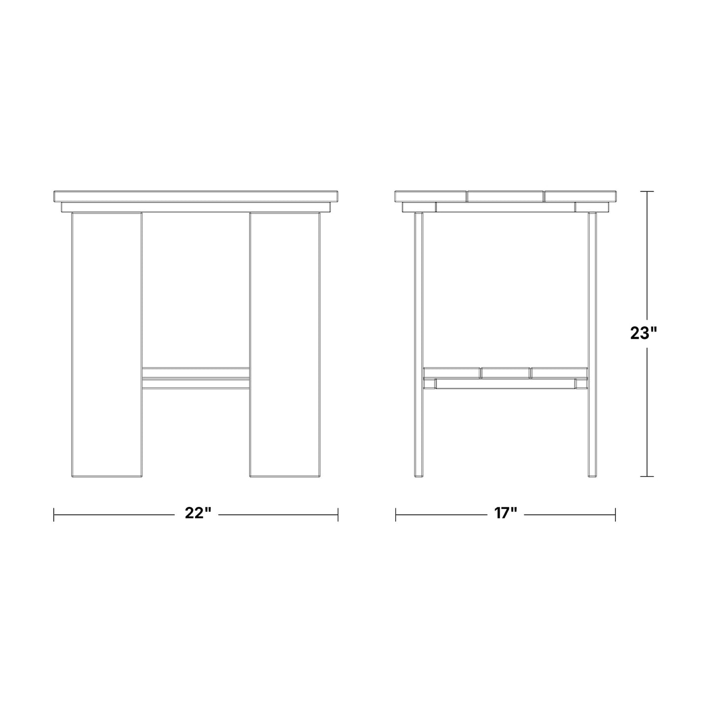 Wildridge Contemporary Side Table, Cardinal Red - Outdoor Weather Resistant Recycled Plastic Furniture for Patio